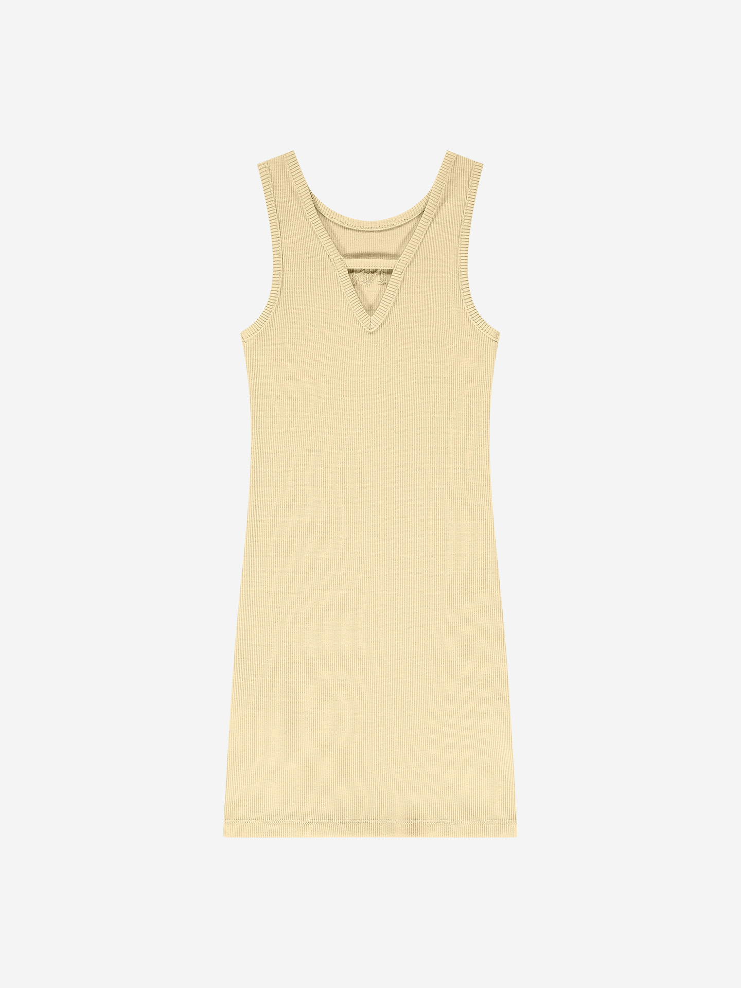Ribbed dress with embroidered logo