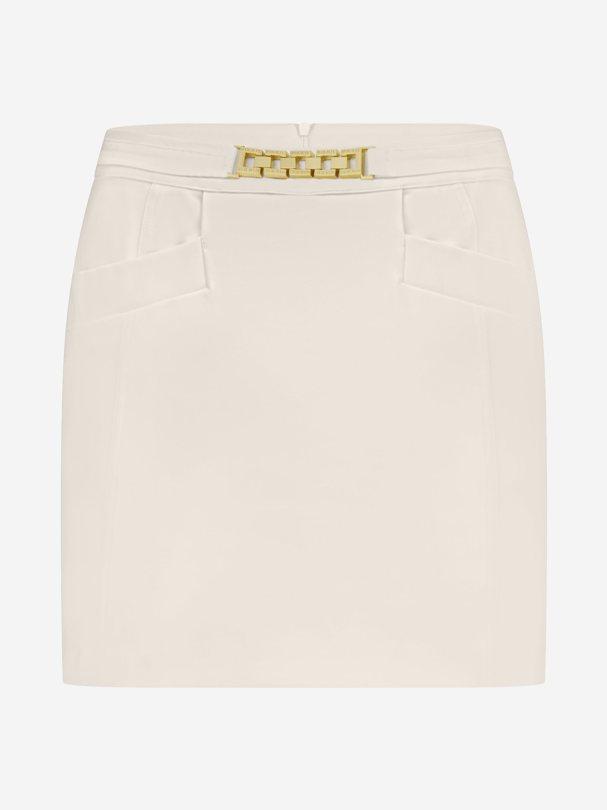 Fitted short skort with chain detail