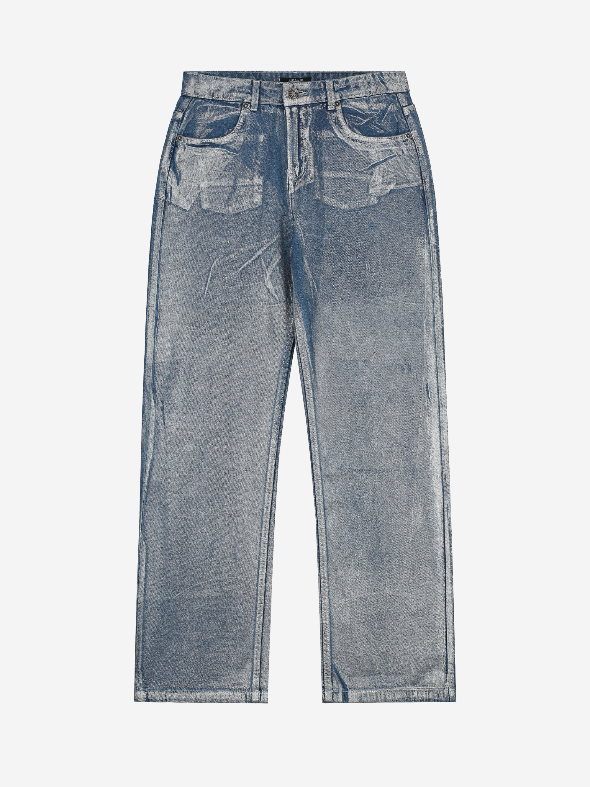 Mid rise metallic pants