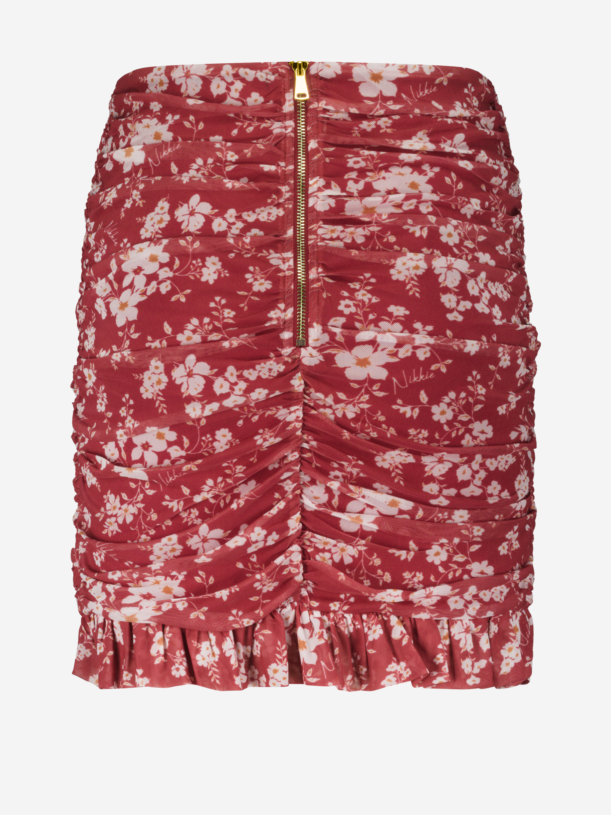 Aansluitende rok met bloemenprint