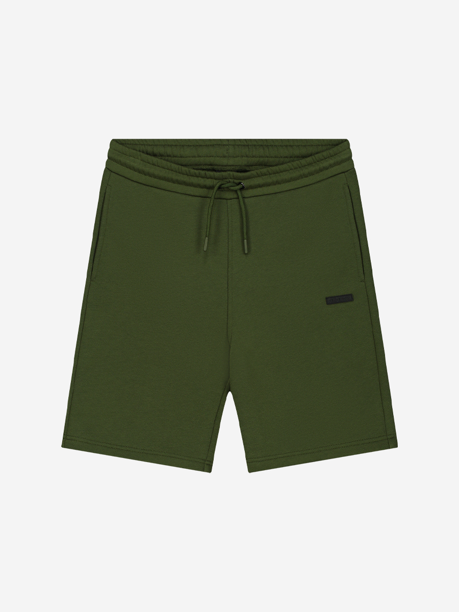 Sweatshort with mid rise and cord 