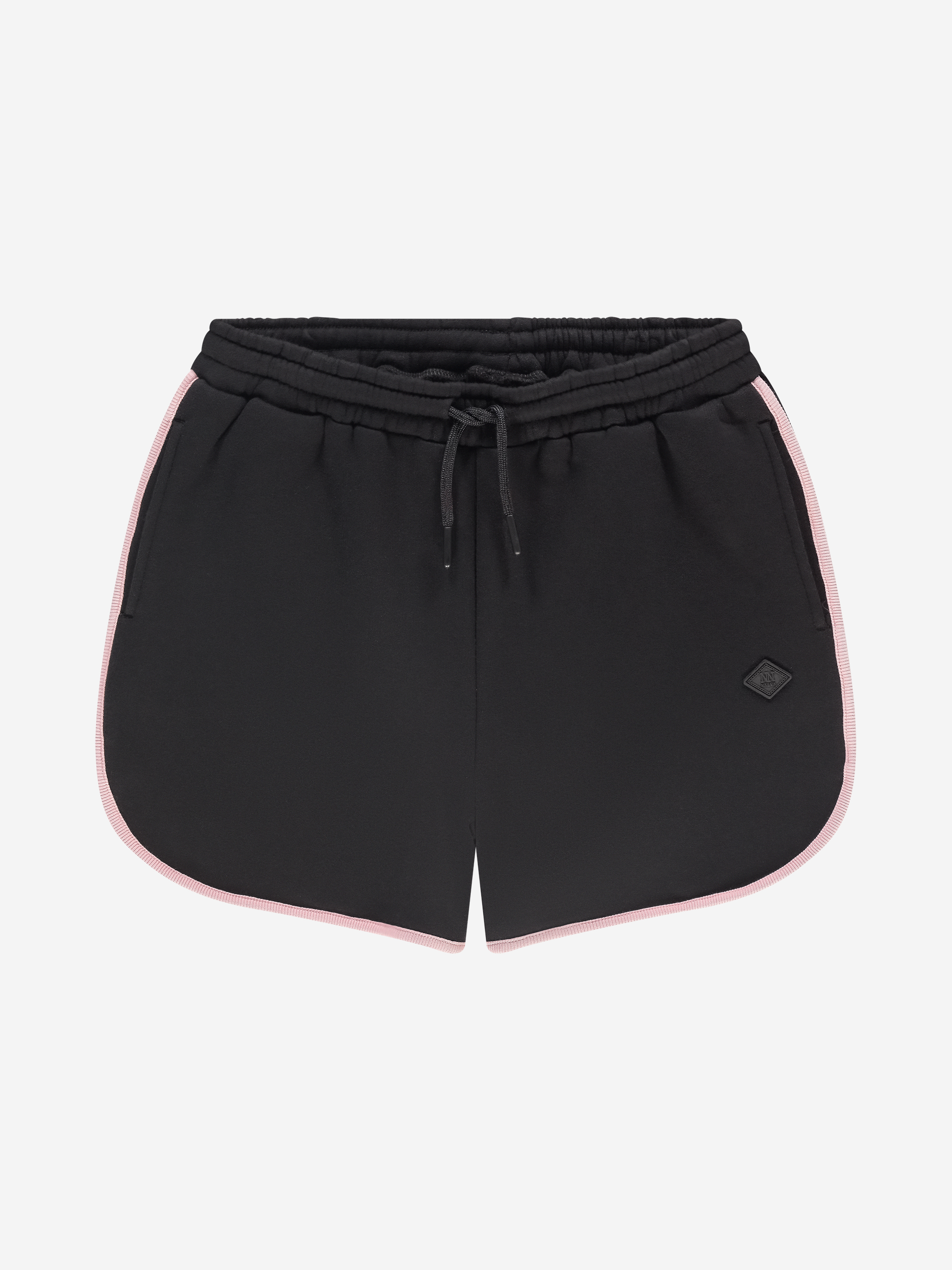 Sweatshorts with elastic waistband and pink accents 