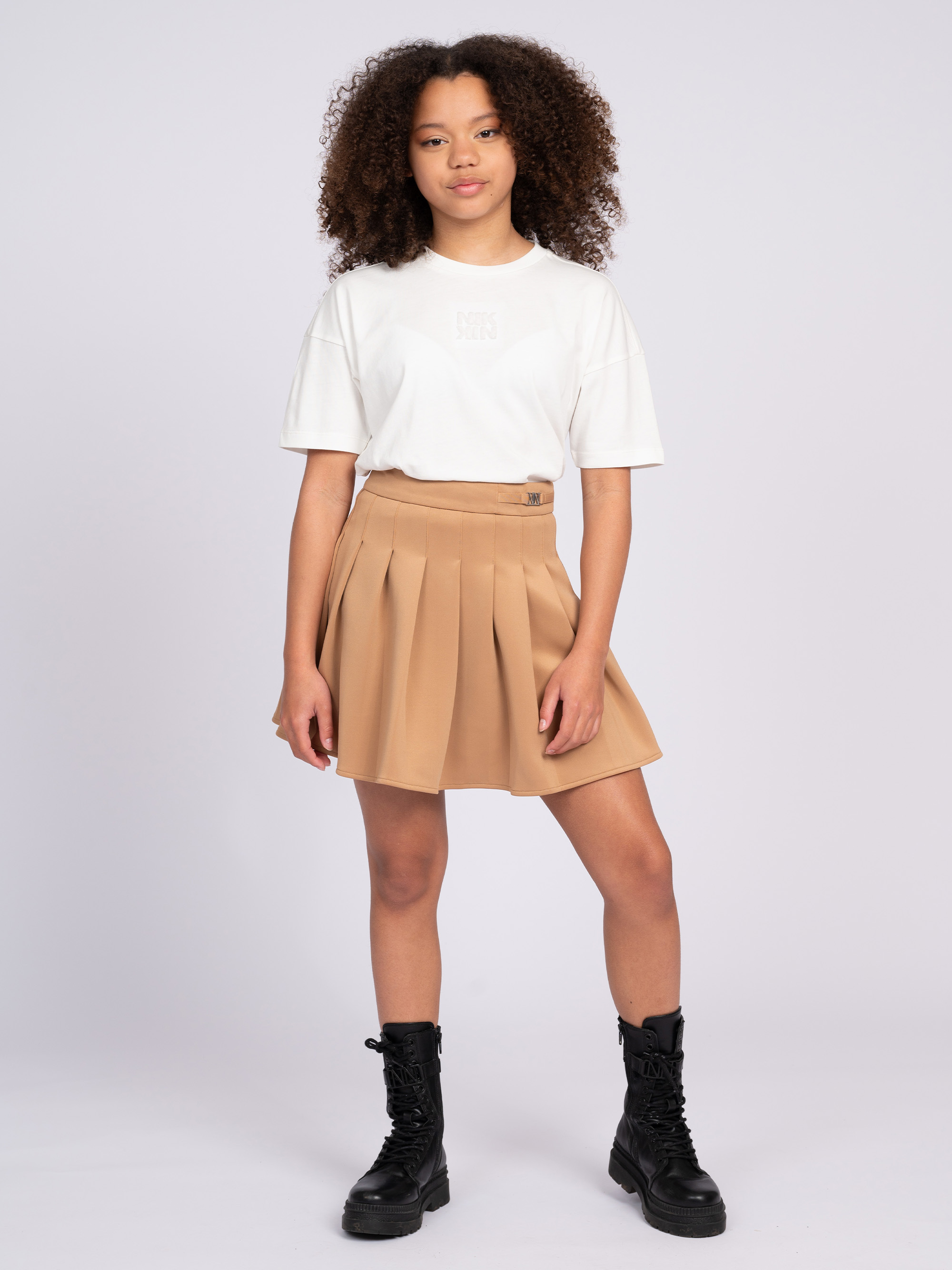 A-line skirt with pleats