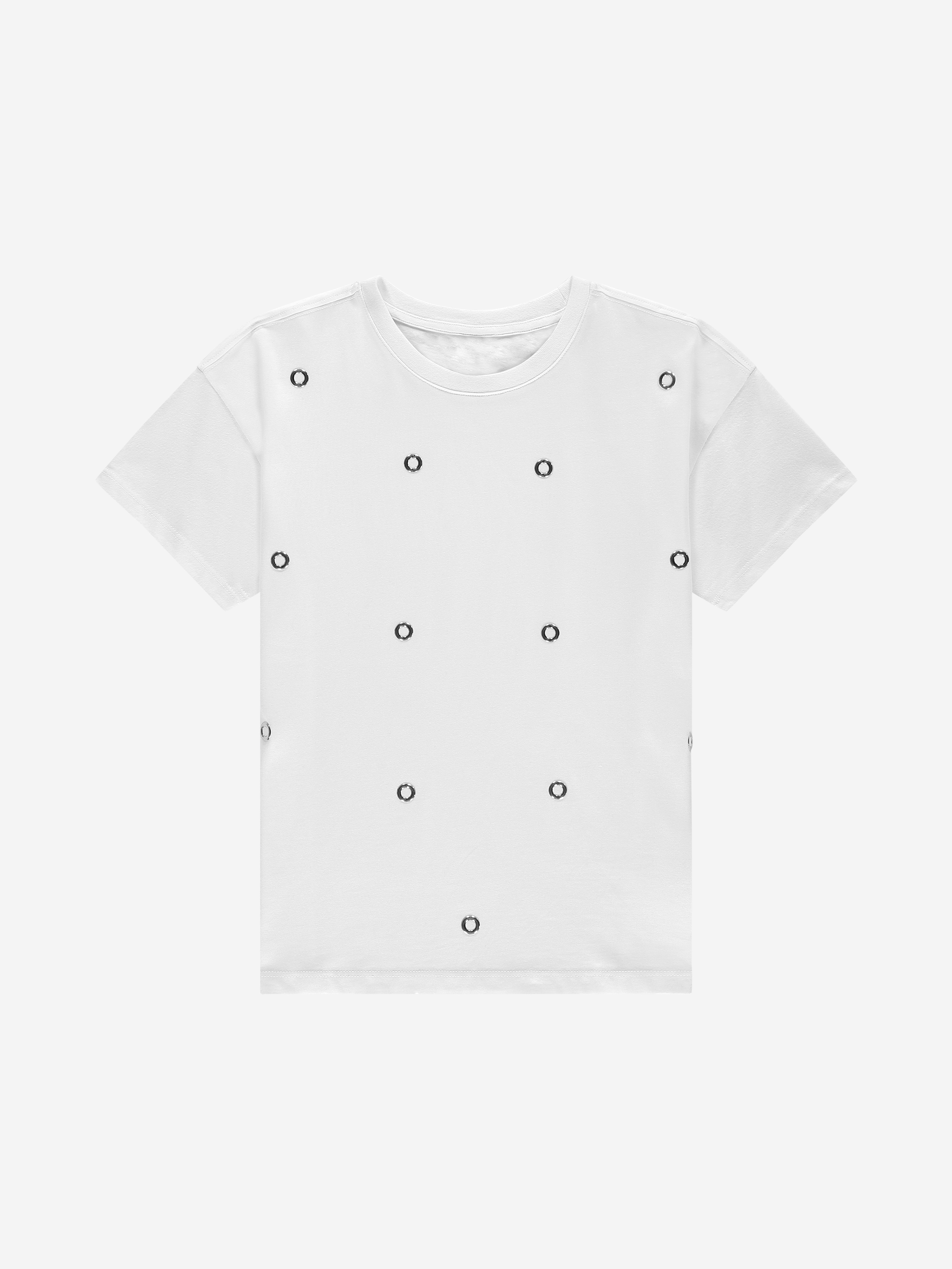 T-shirt met decoratieve ringetjes