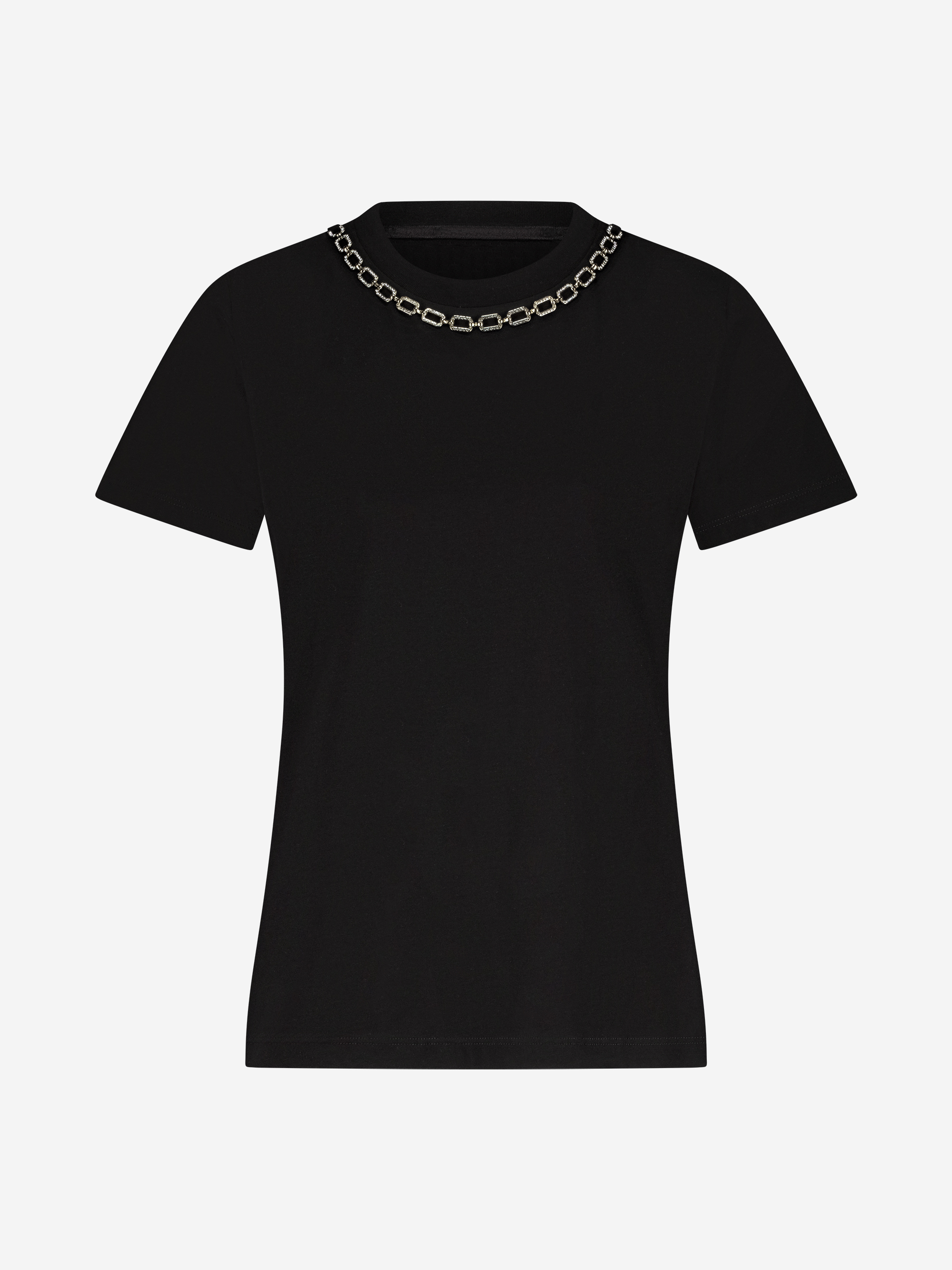 T-shirt met ketting detail bij hals