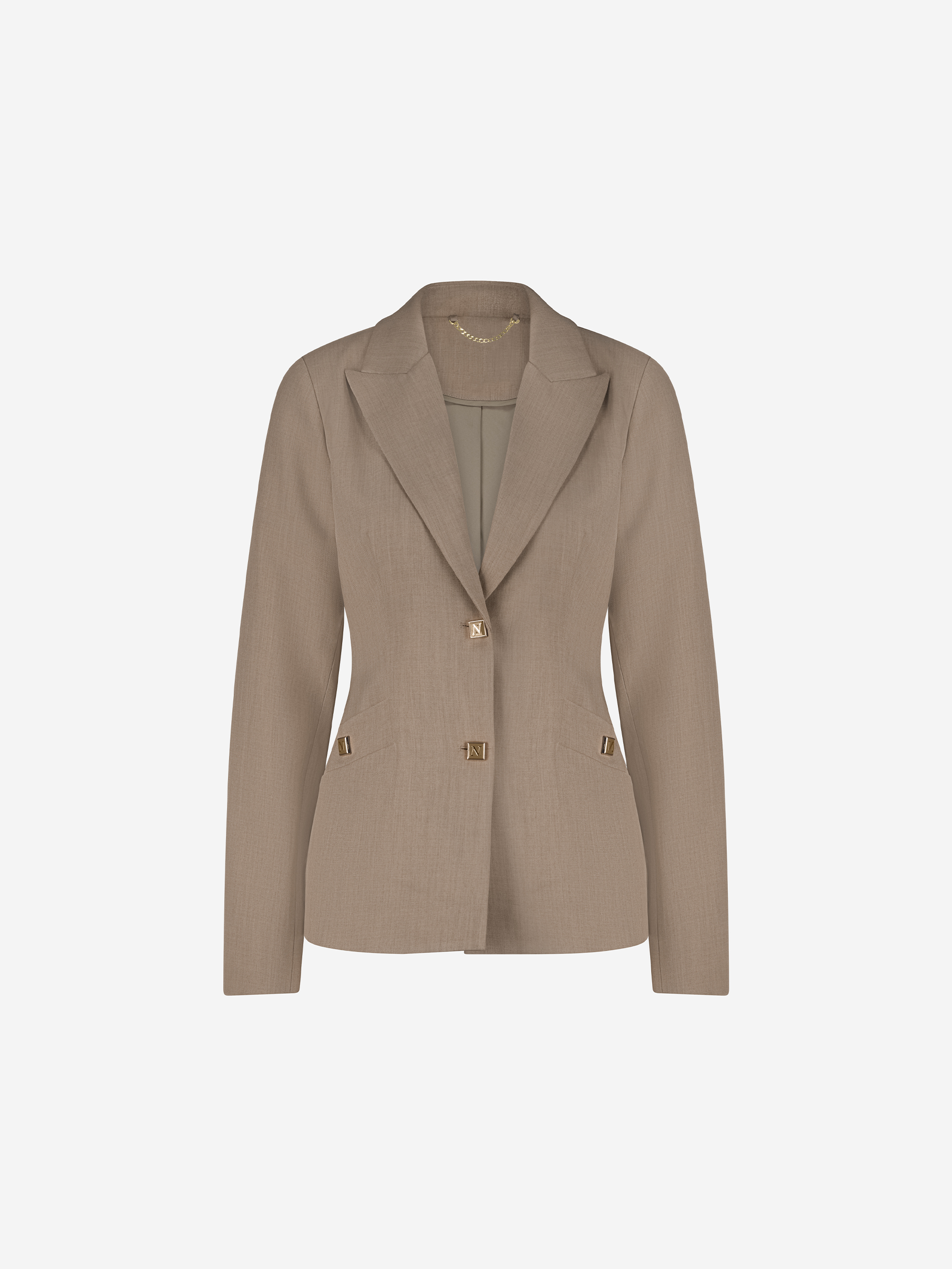 Tailored melange blazer