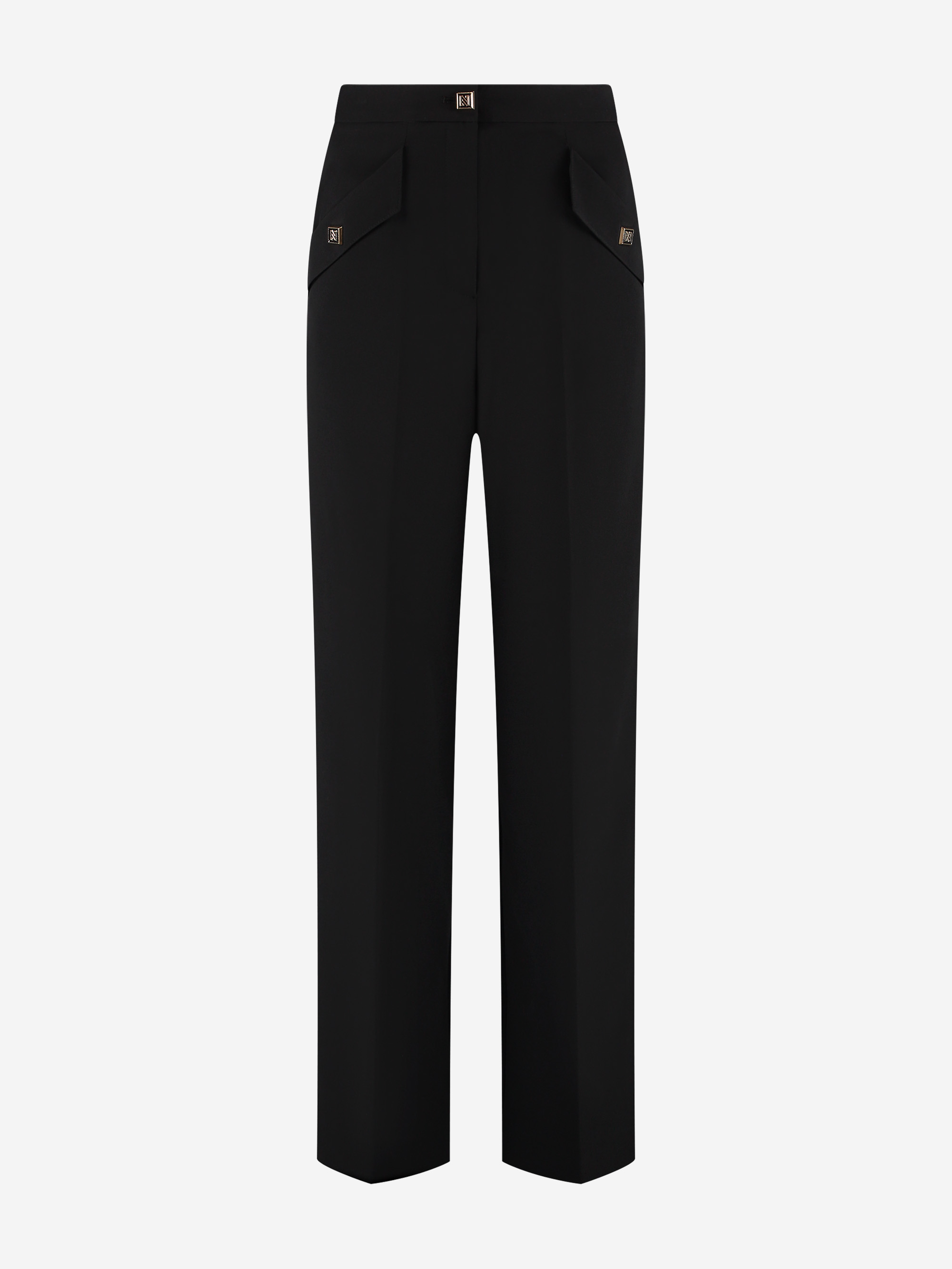 Pants with straight legs and NIKKIE details