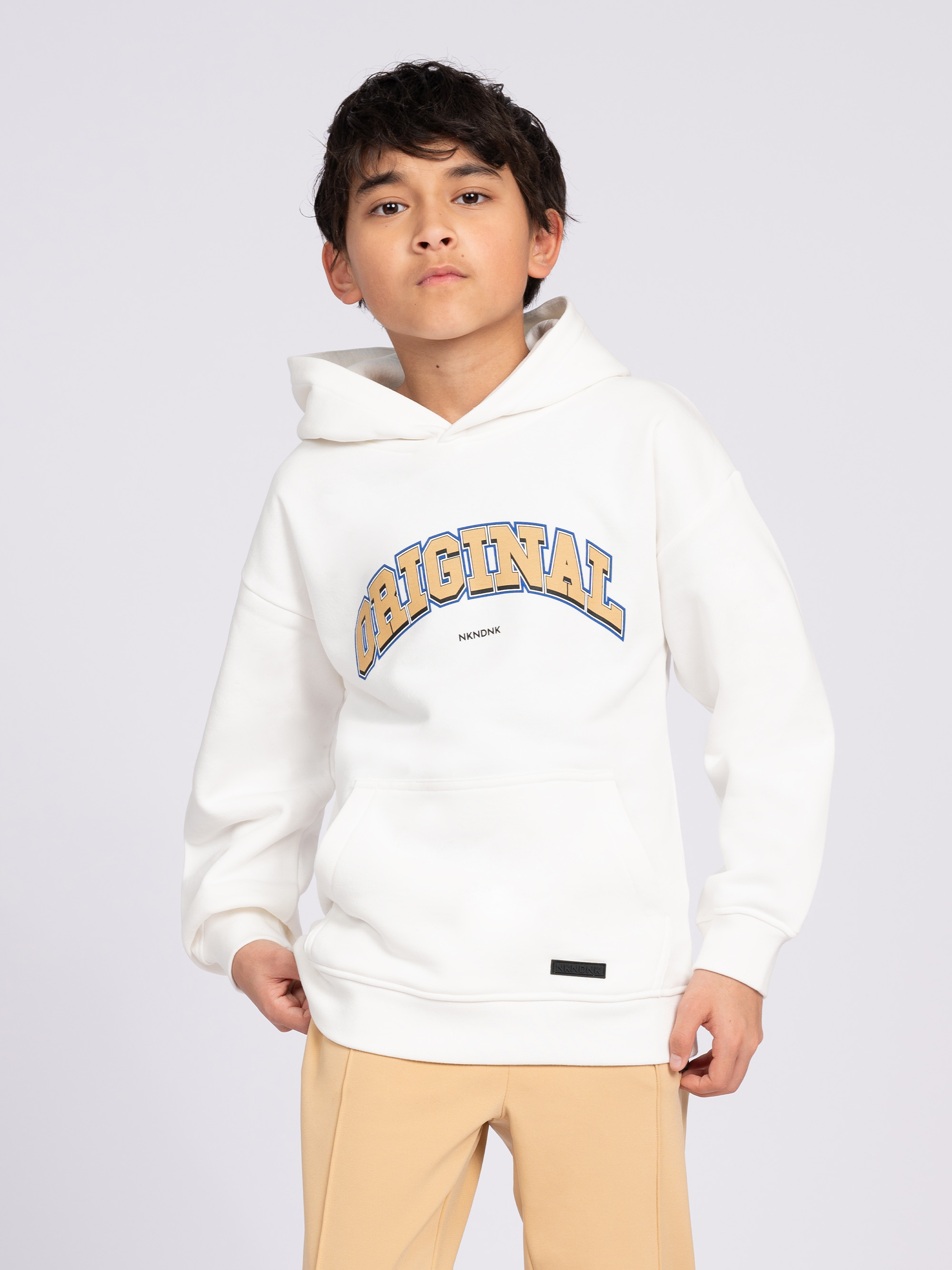Losvallende hoodie met print