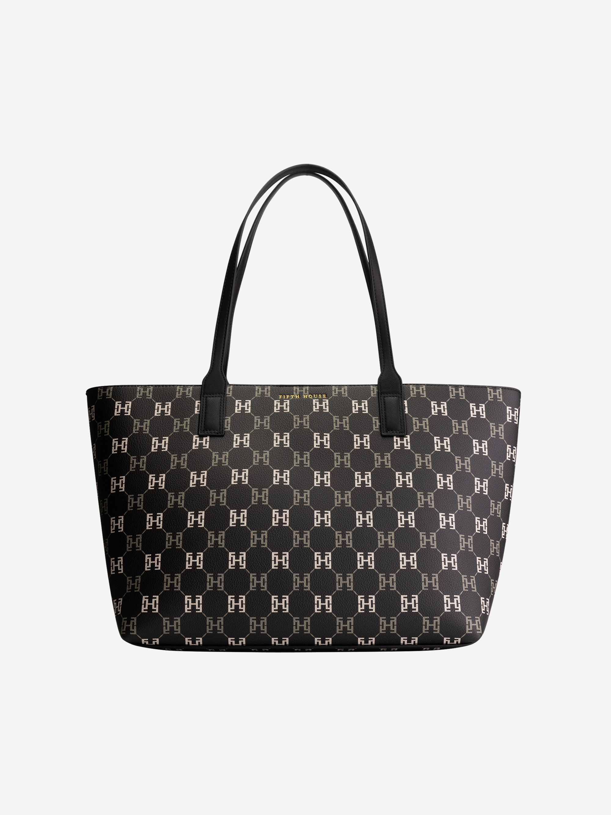 Grote shopper met logo patroon 