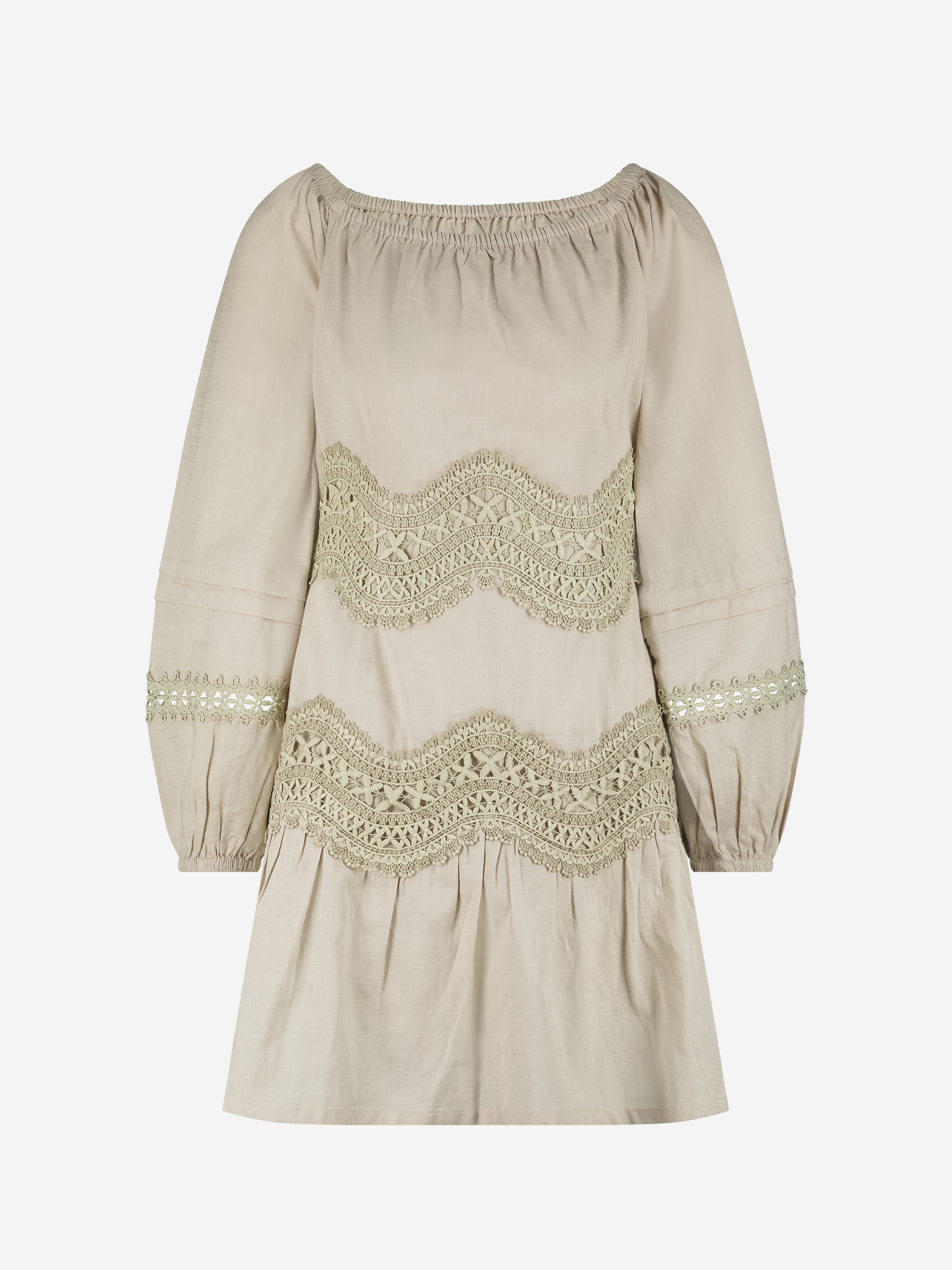 A-lijn jurk met broderie anglaise