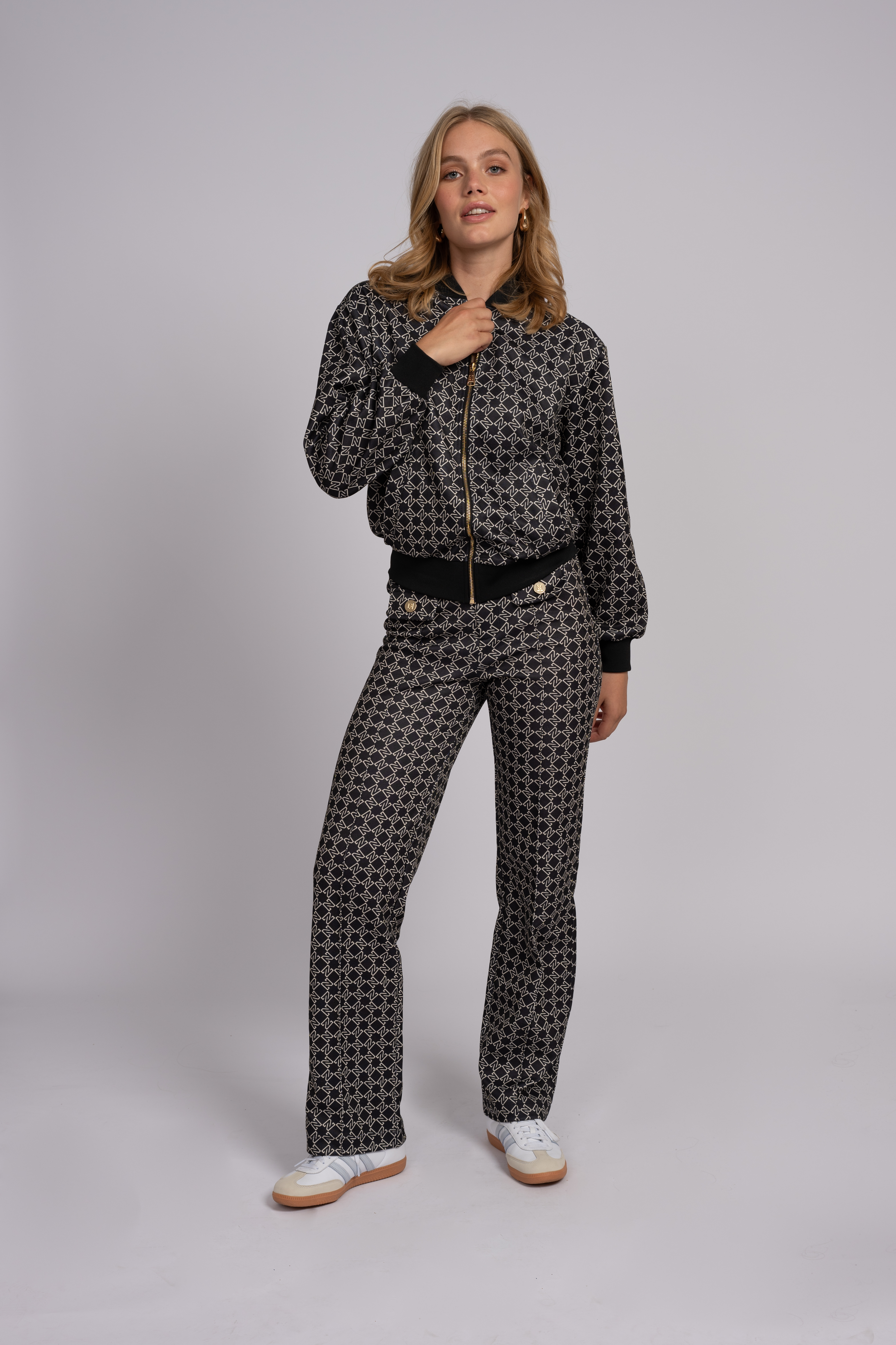 Jacket with logo pattern