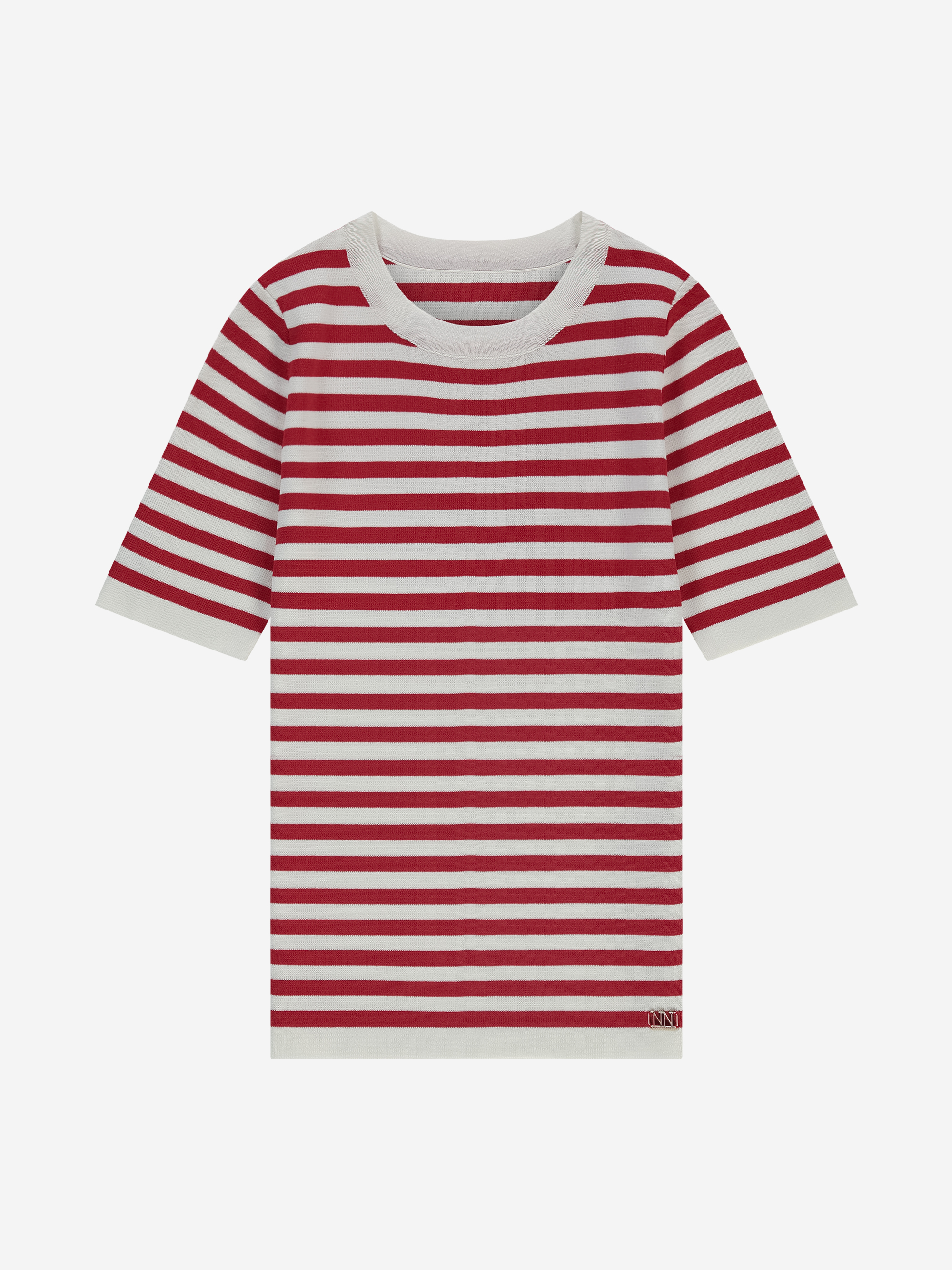 Striped T-shirt with subtle logo