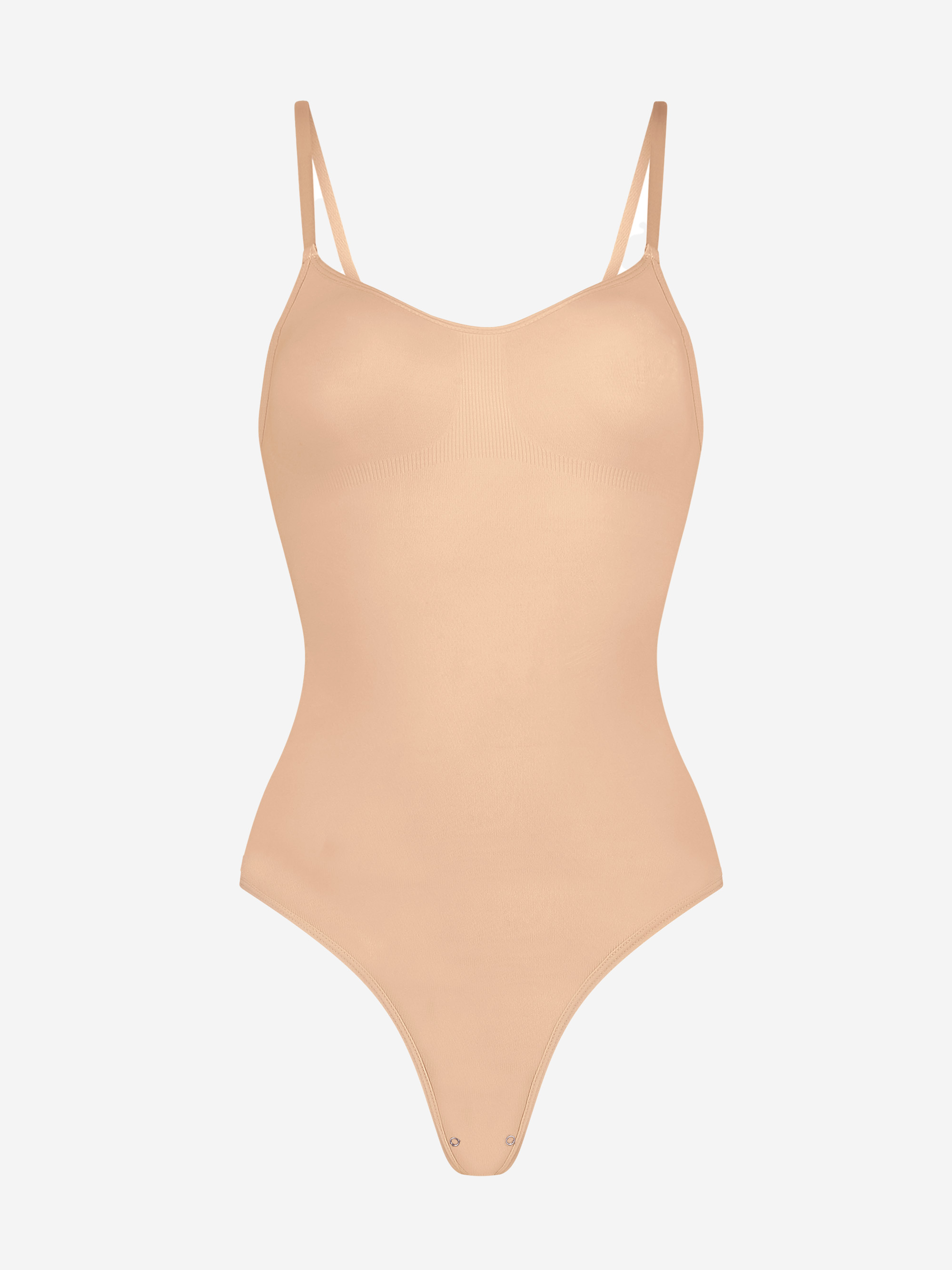 Thong body with adjustable shoulder straps