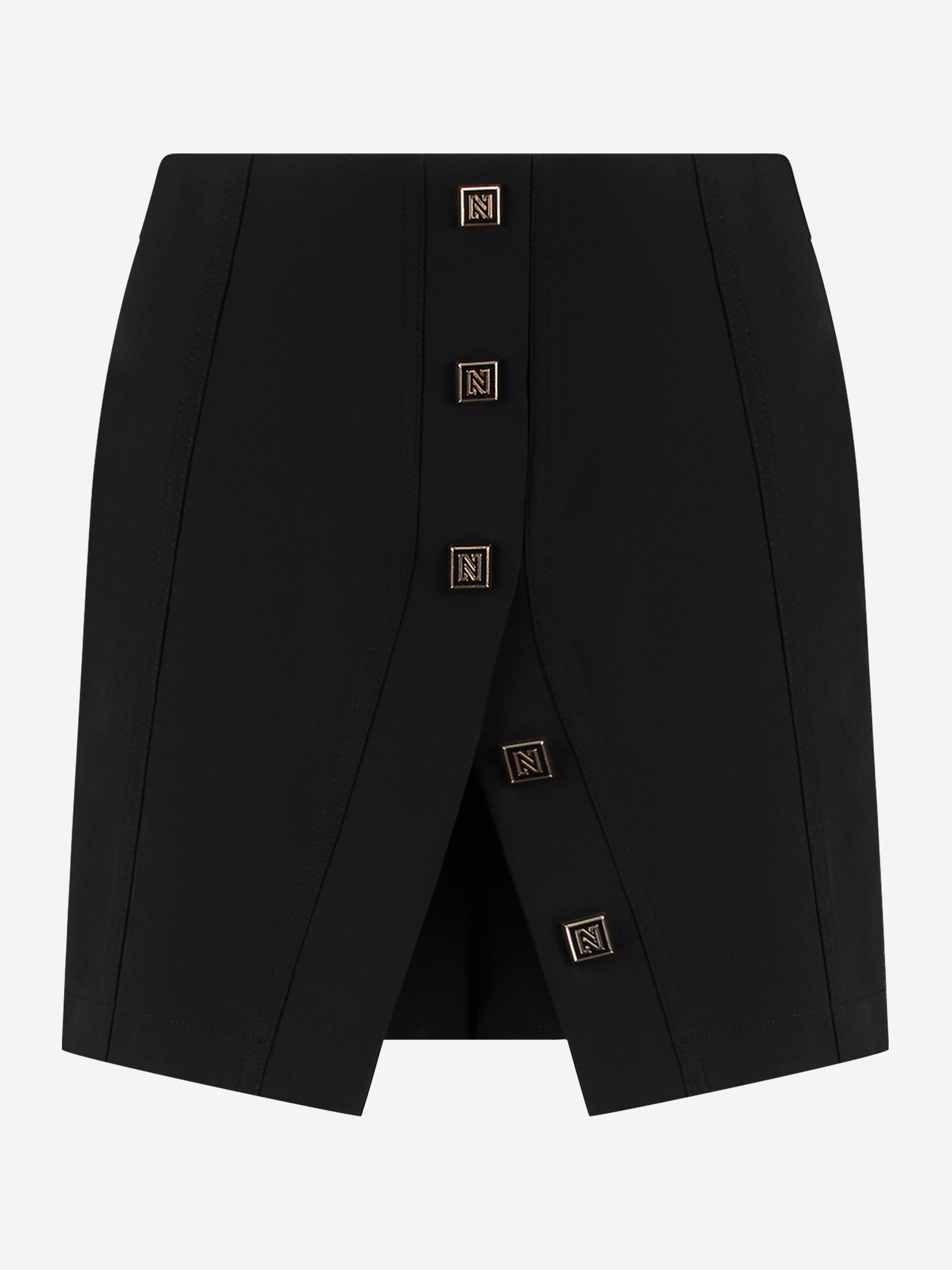 Fitted skort with slit and NIKKIE studs