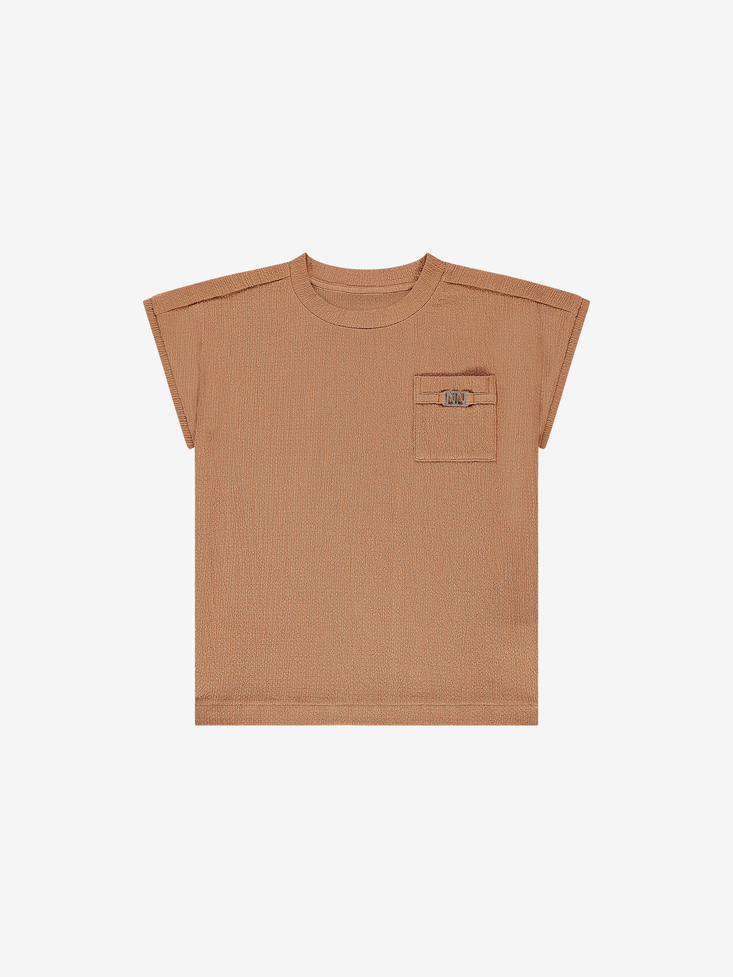 Lightweight top with cap sleeves