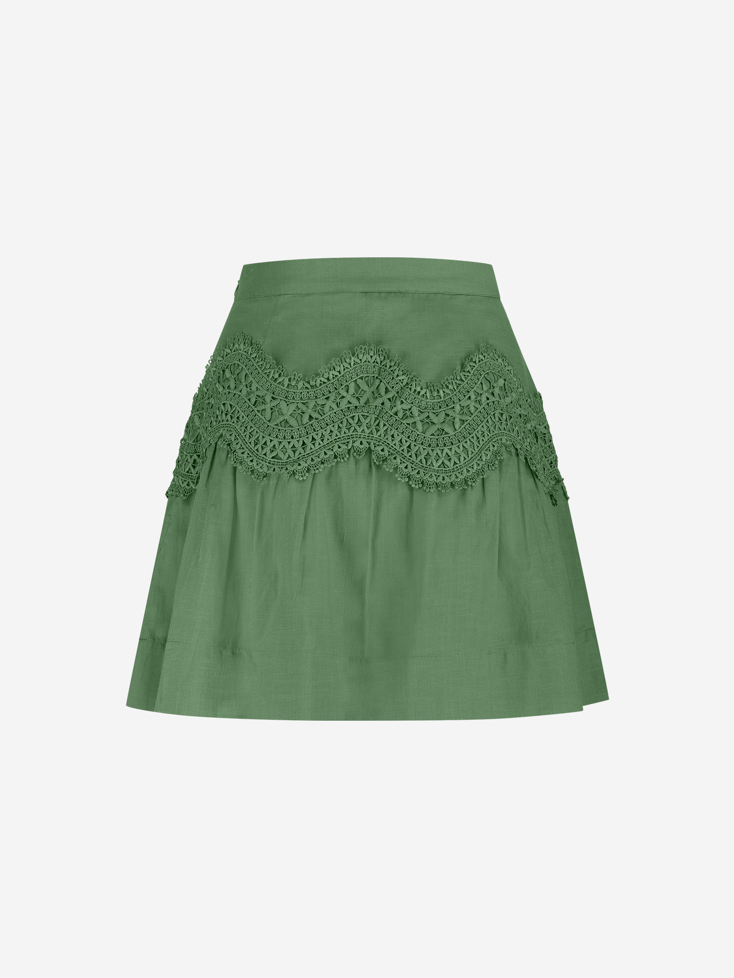 A-lijn rok met broderie anglaise
