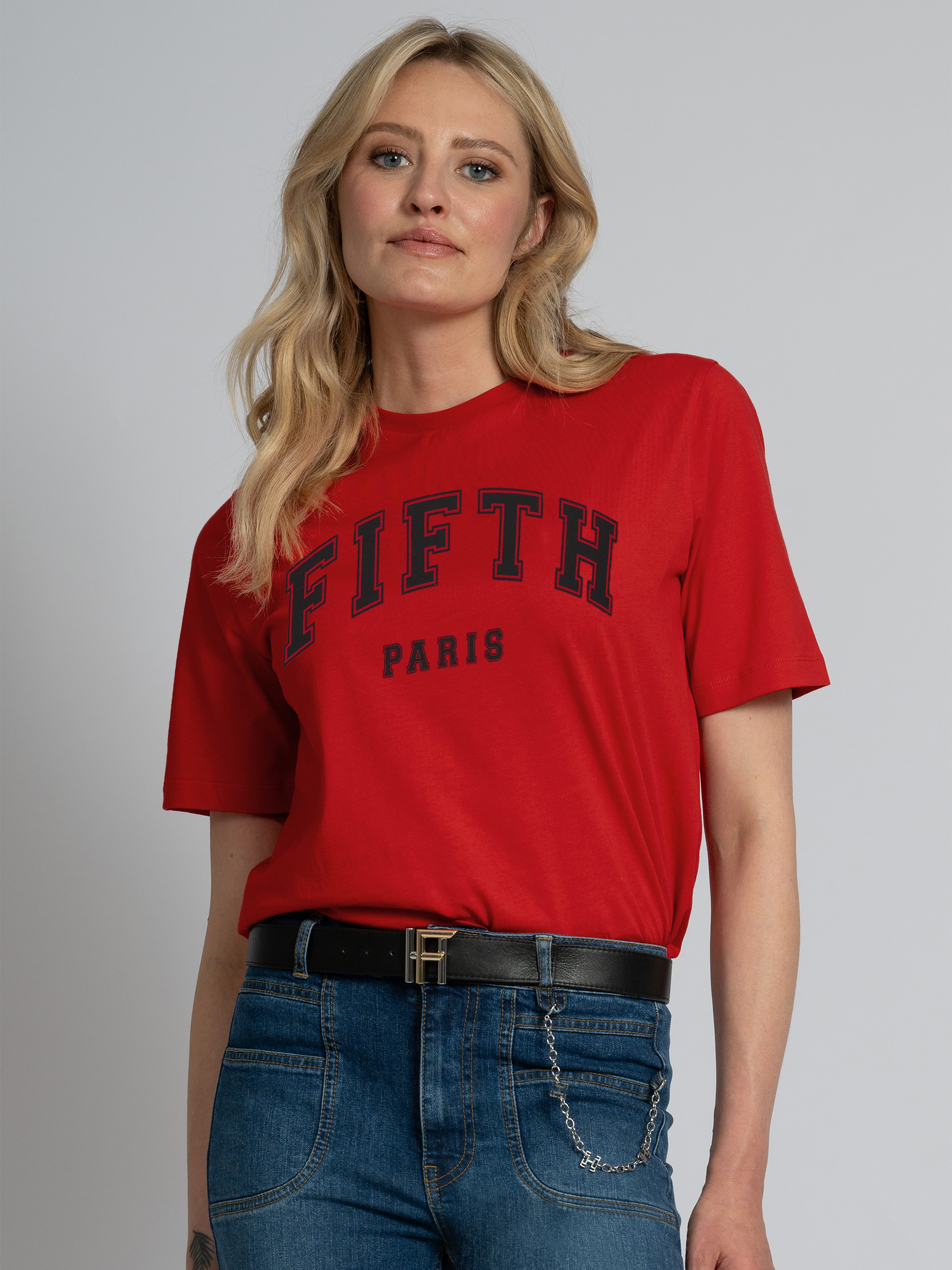 Losvallend T-shirt met FH logo