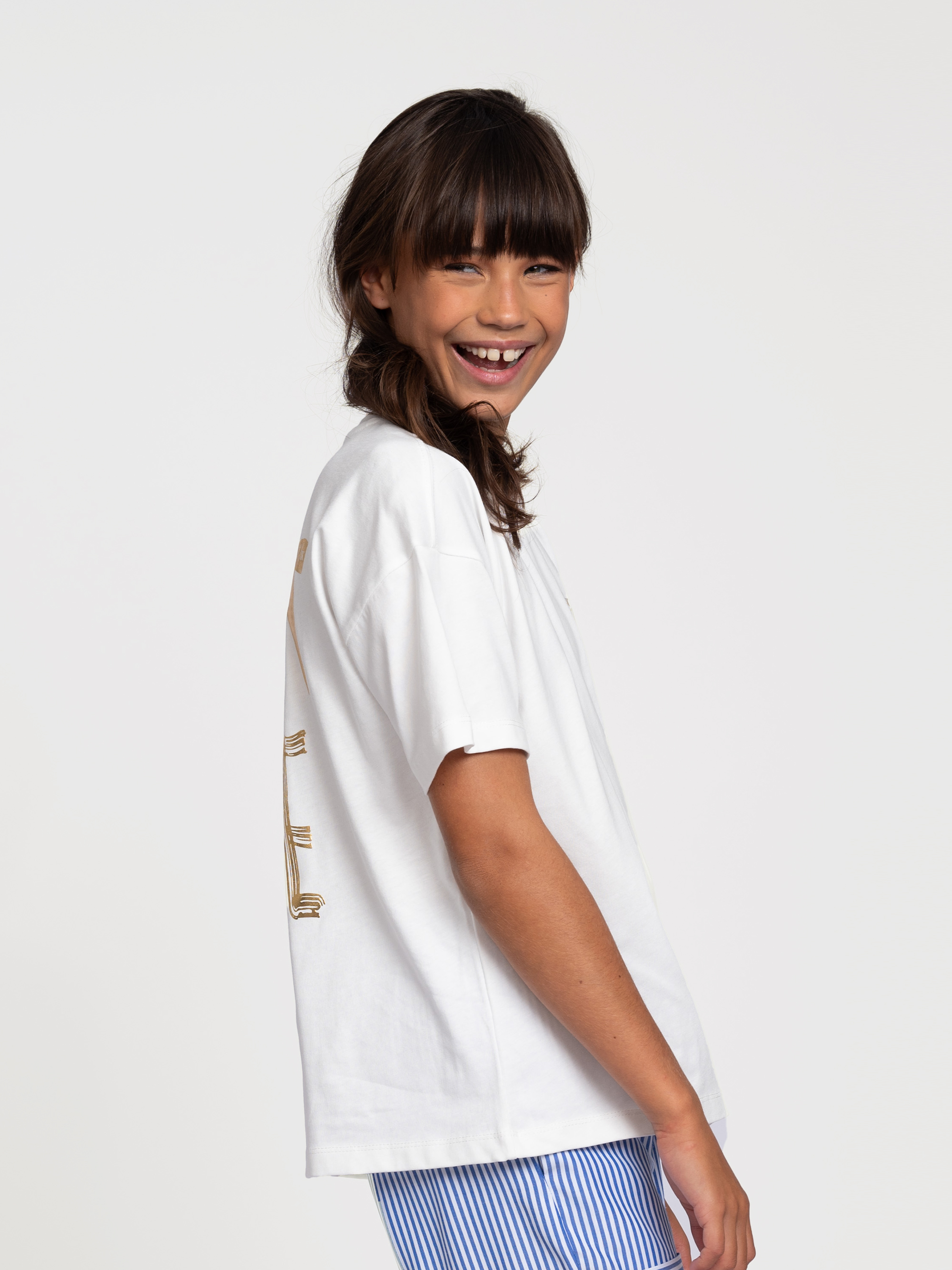 T-shirt met grafische opdruk op rug