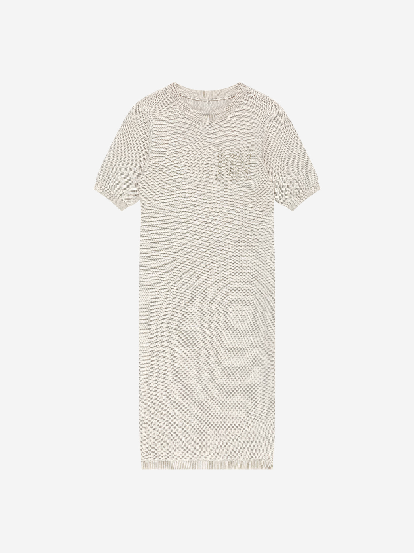 Gebreide jurk met parel detail
