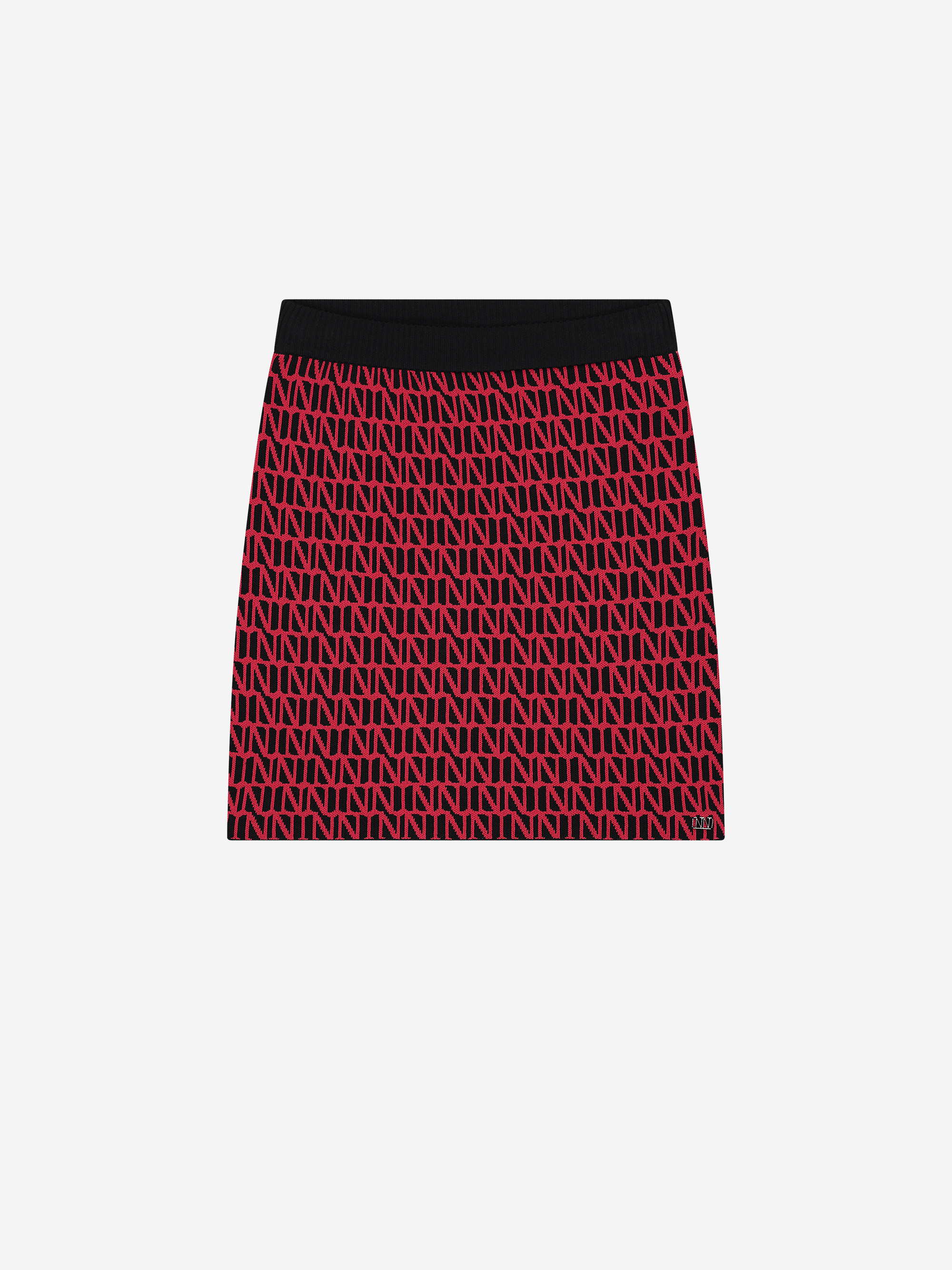 Mid rise skirt with logo pattern