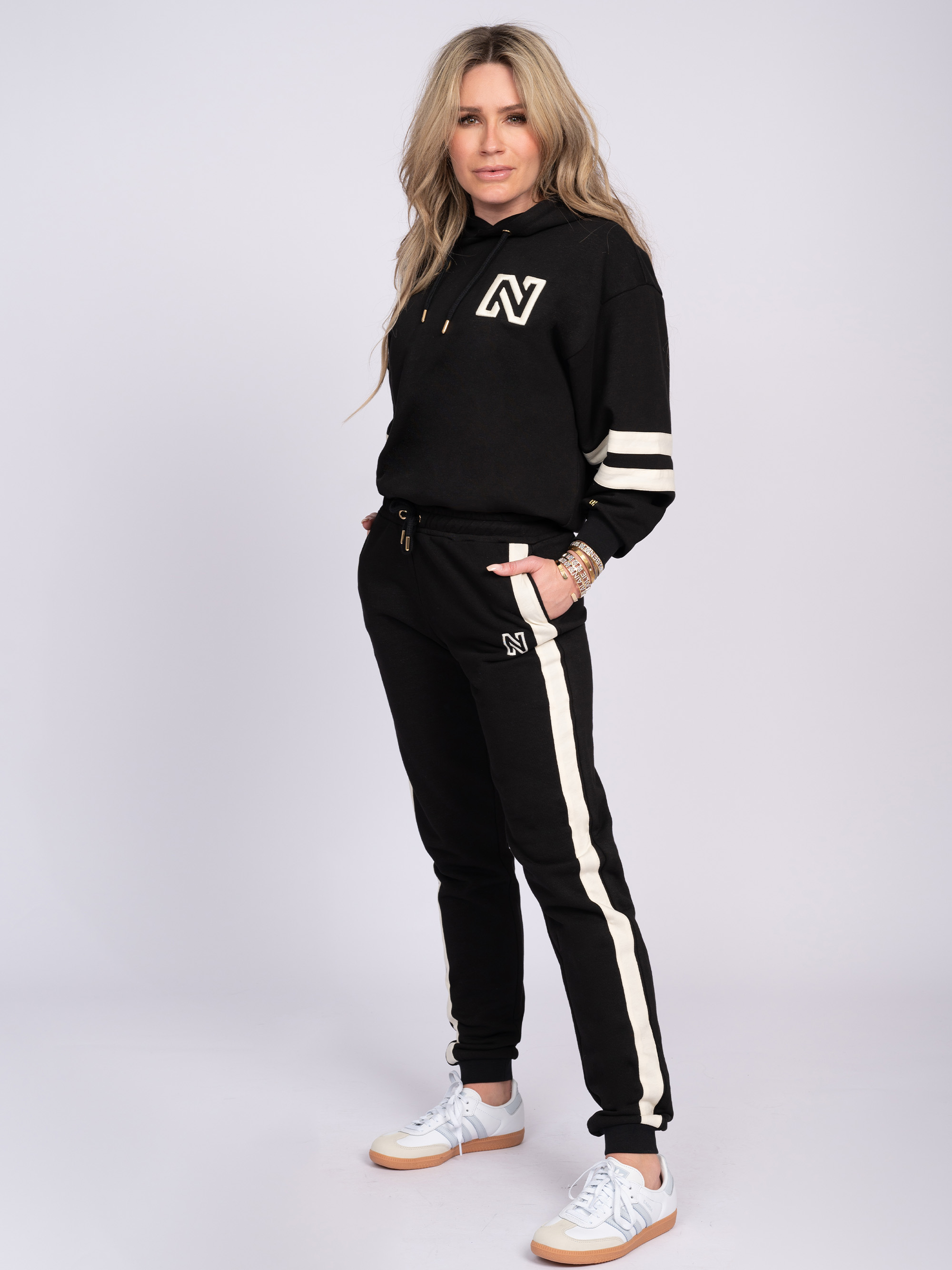 Joggers with side stripes