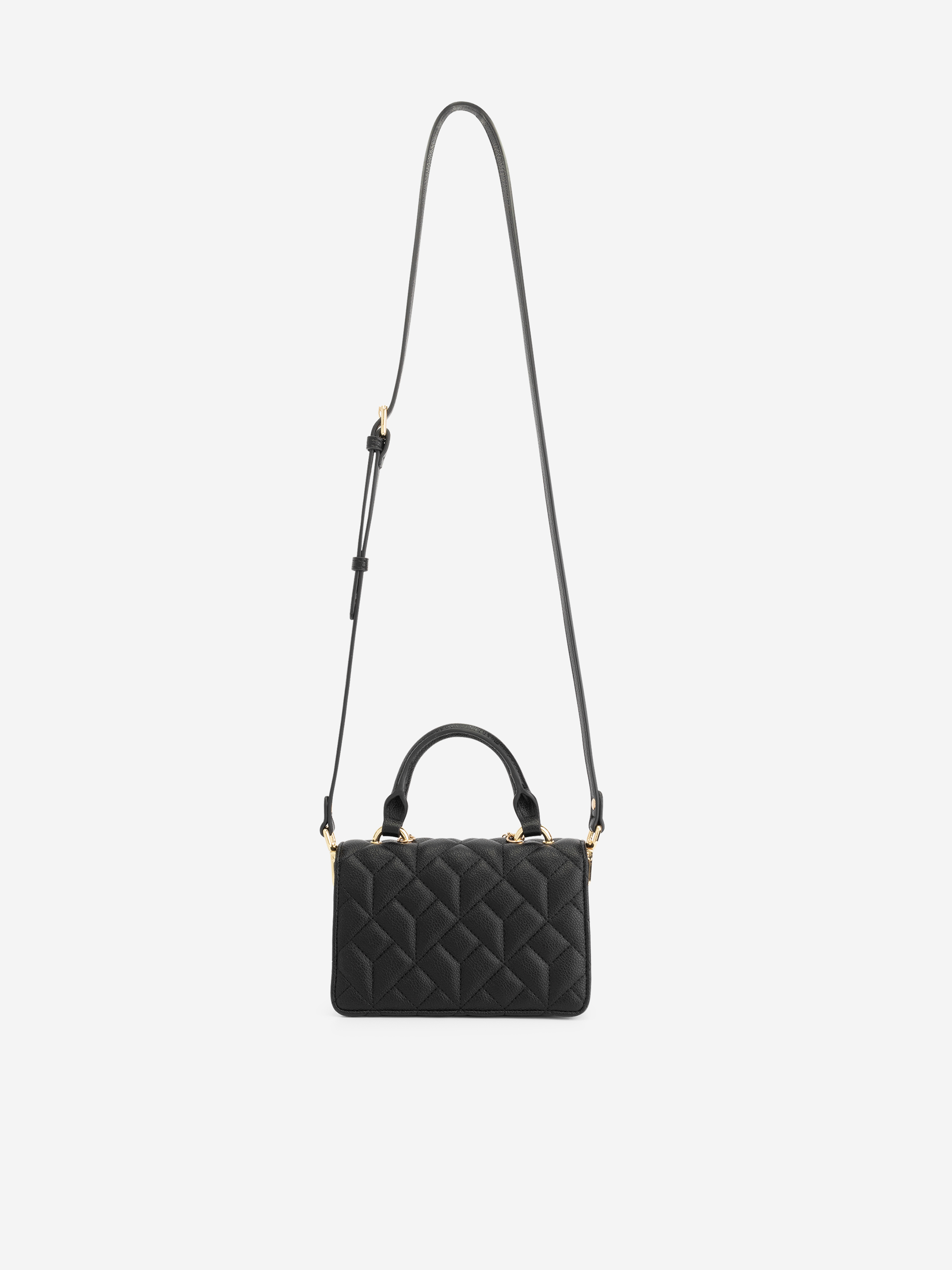 Gewatteerde schoudertas met ketting detail