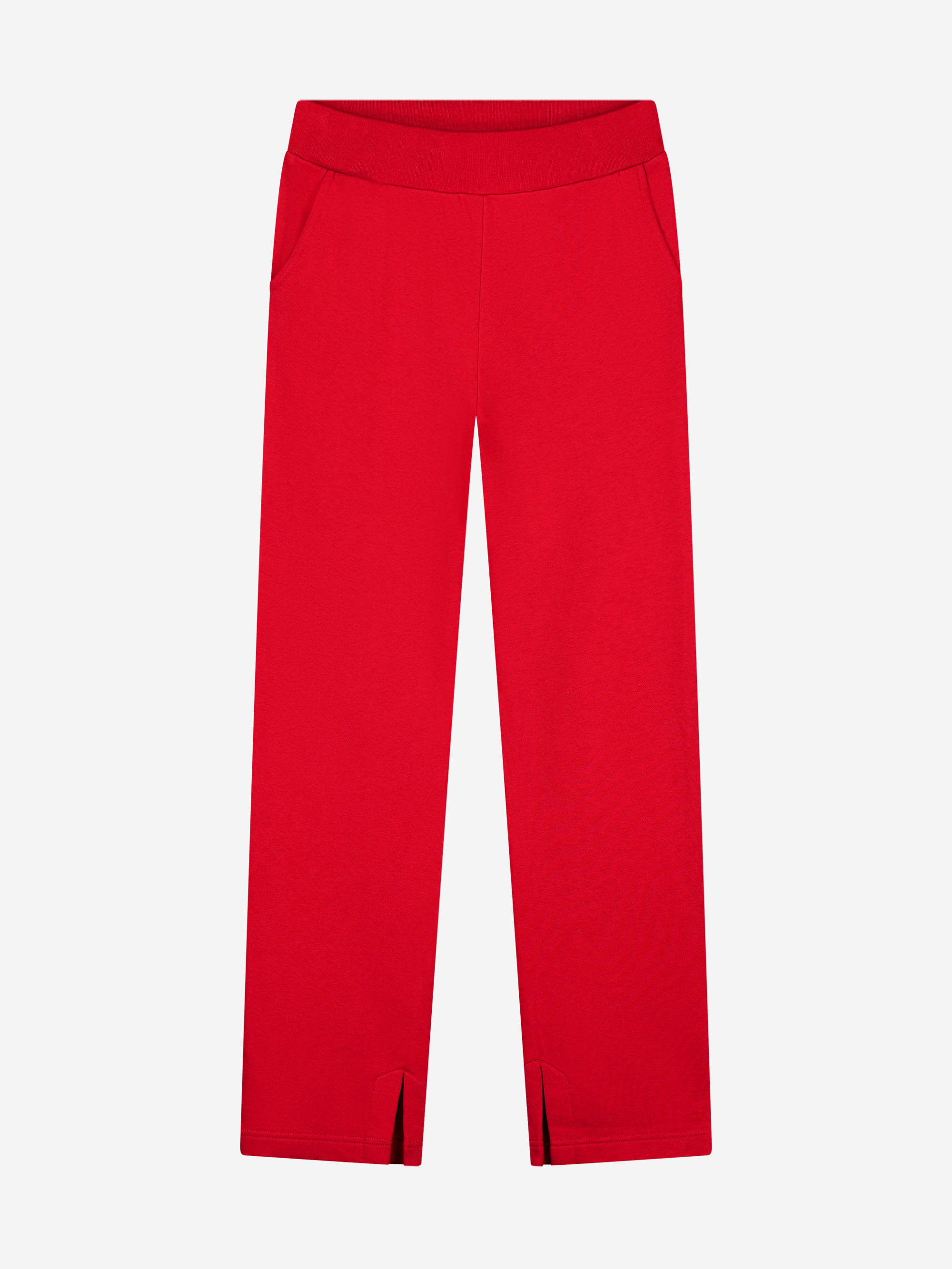 Straight fit sweatpants with split