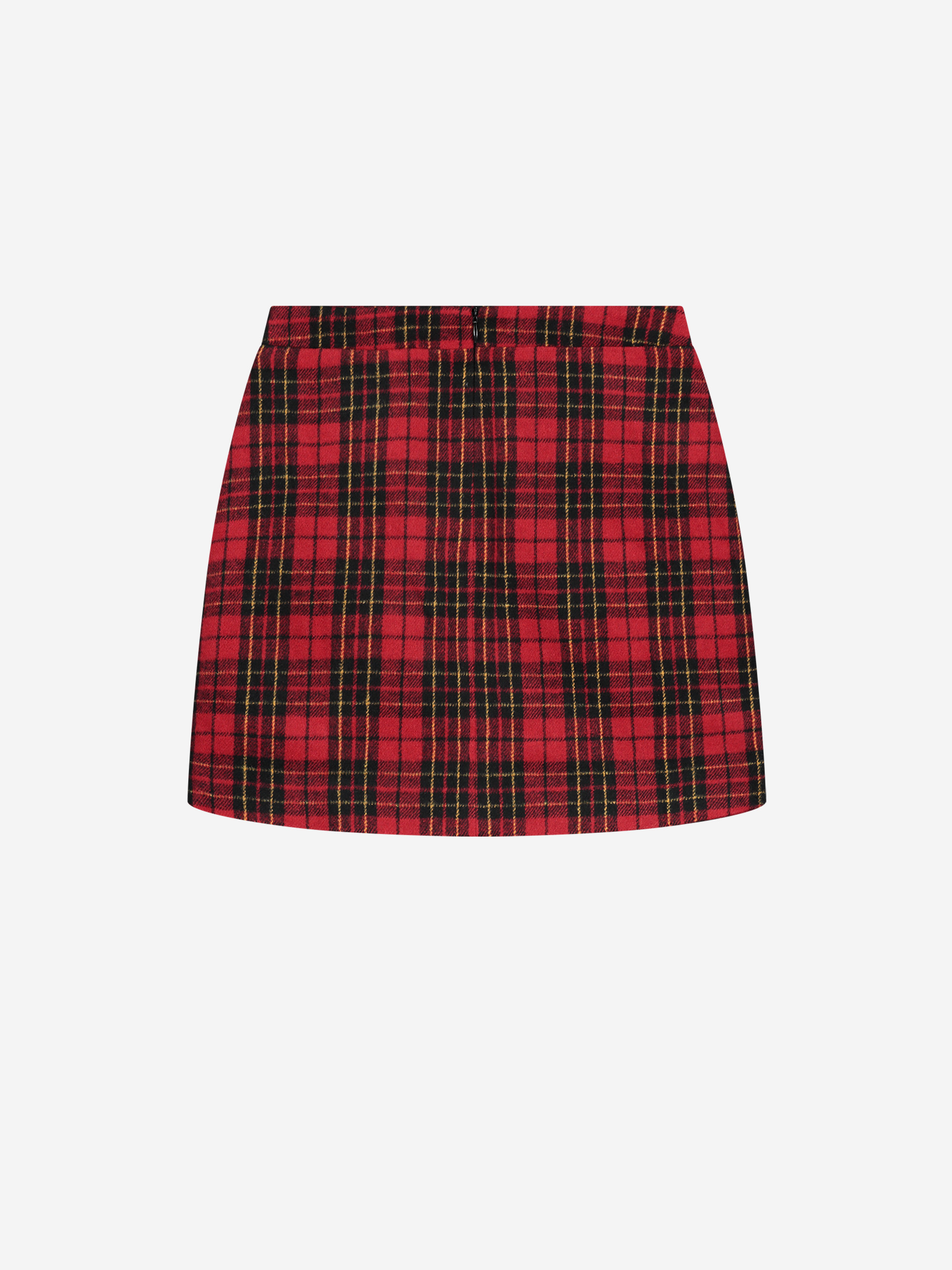 Checkered skirt with high waist