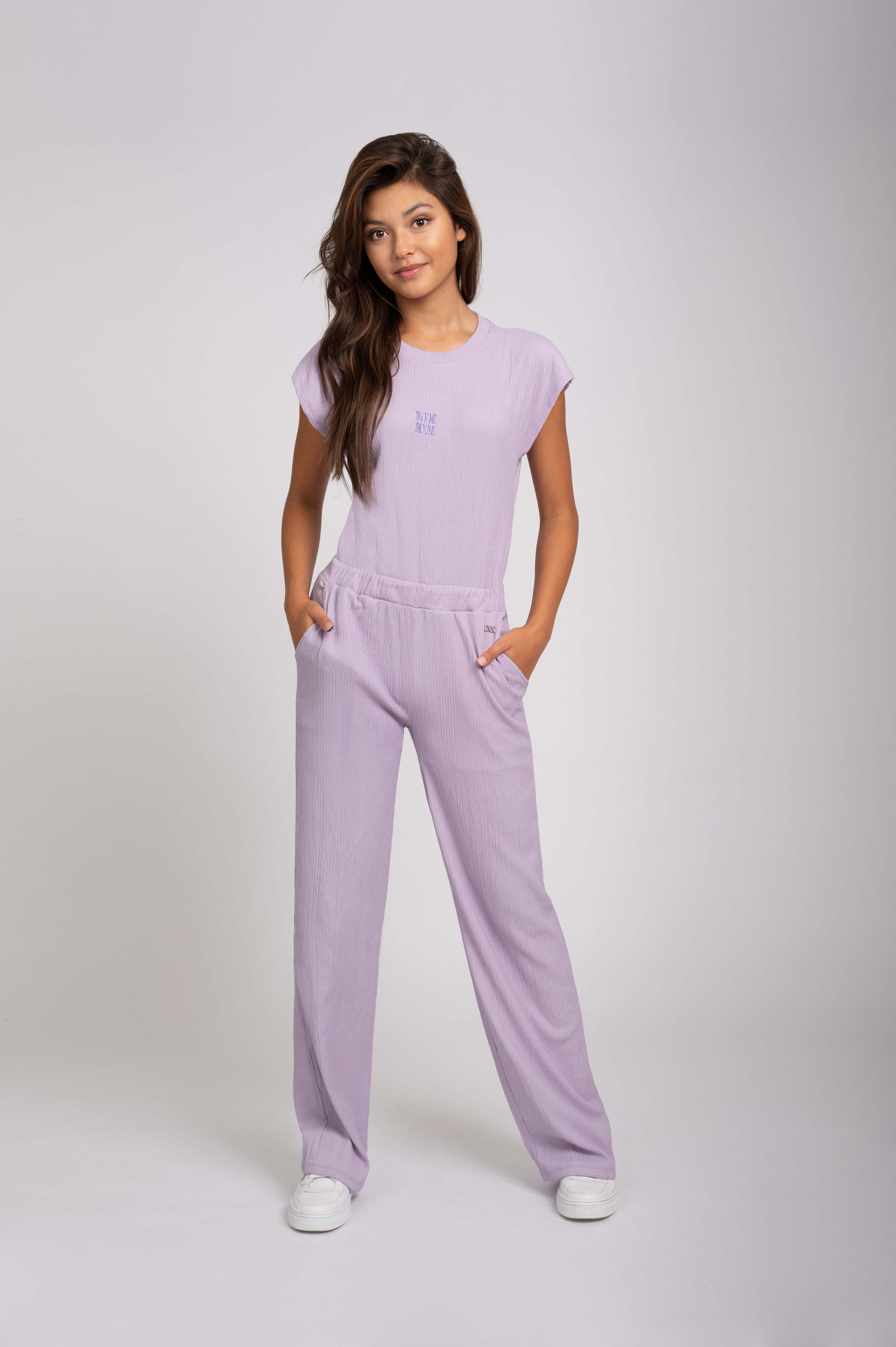 Jumpsuit with elastic waistband