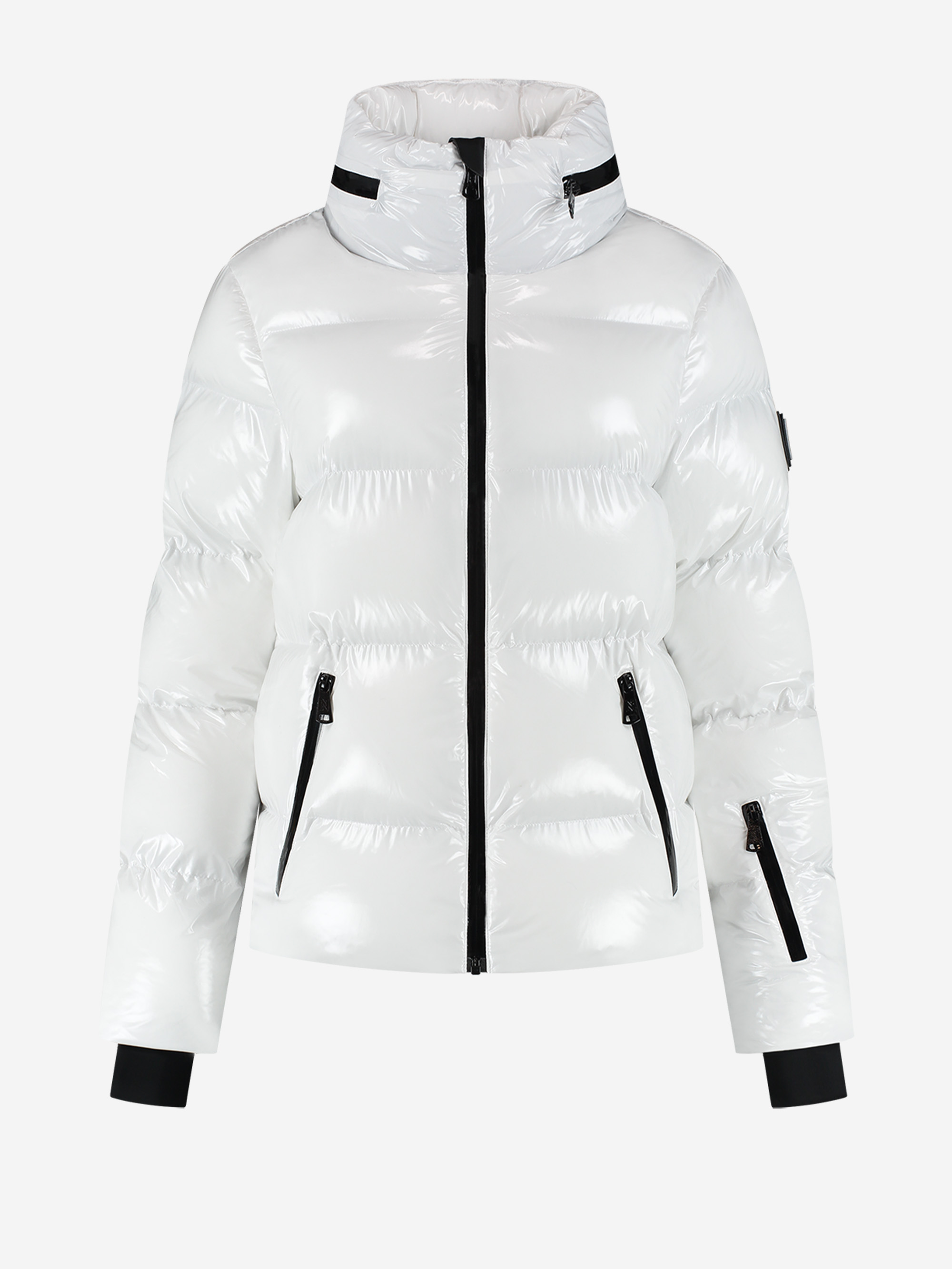 Ski jacket with metallic look