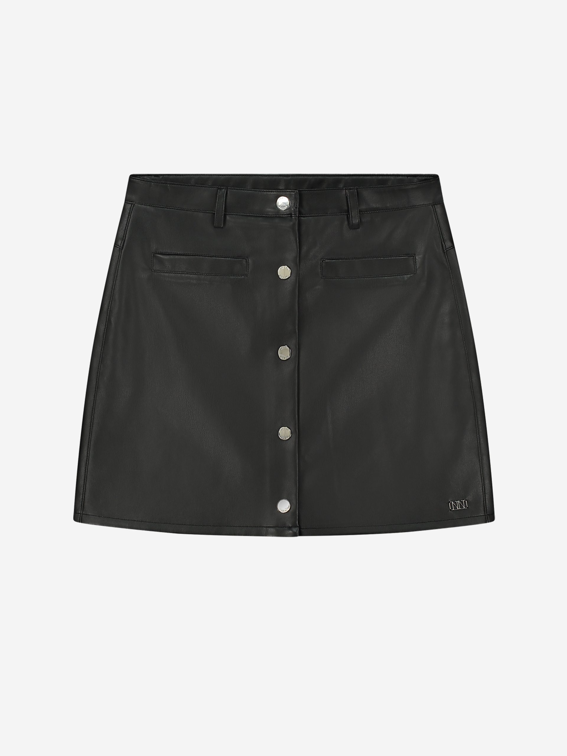 Fitted vegan leren rok 