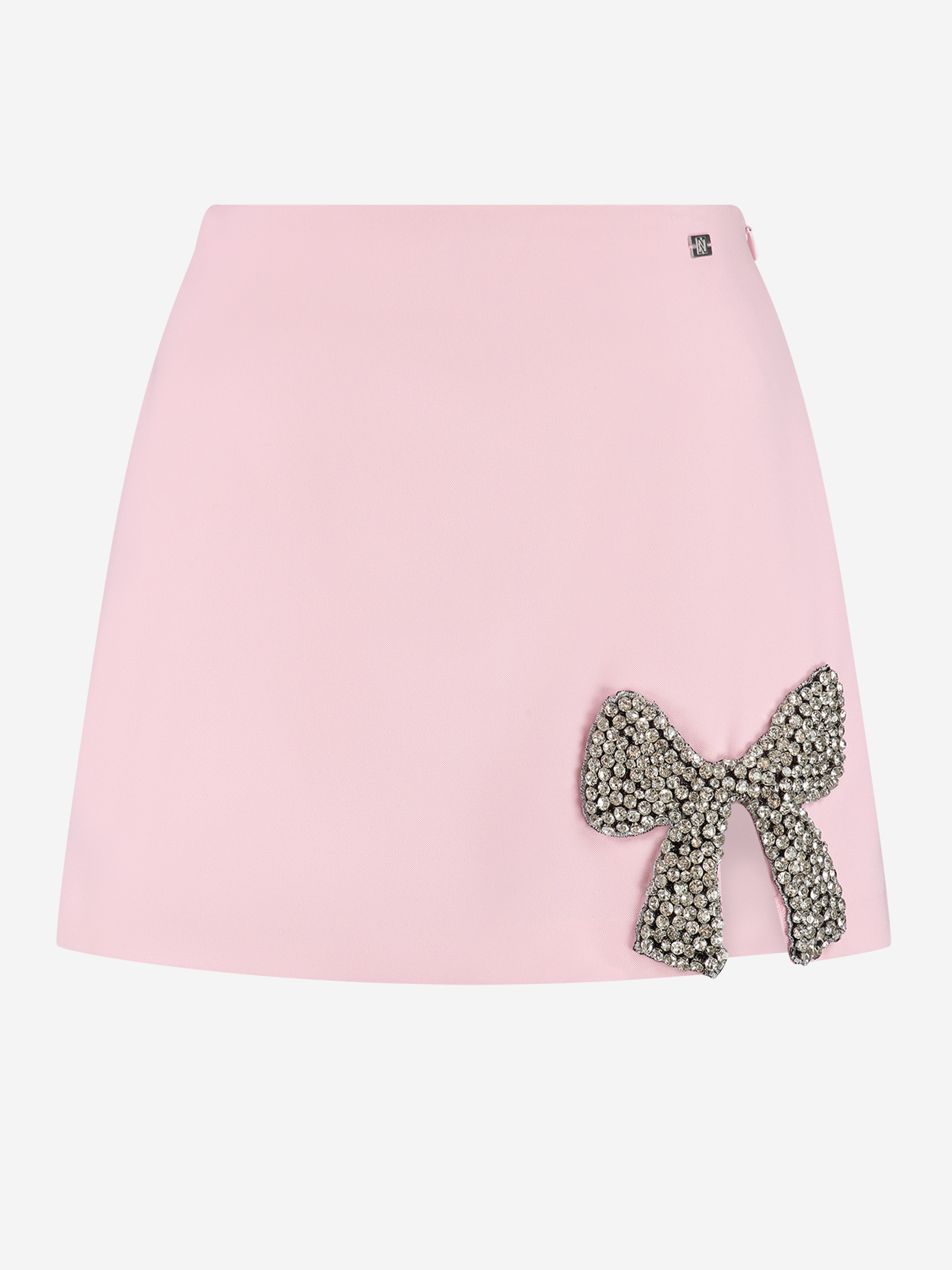 Fitted skort with glitter bow