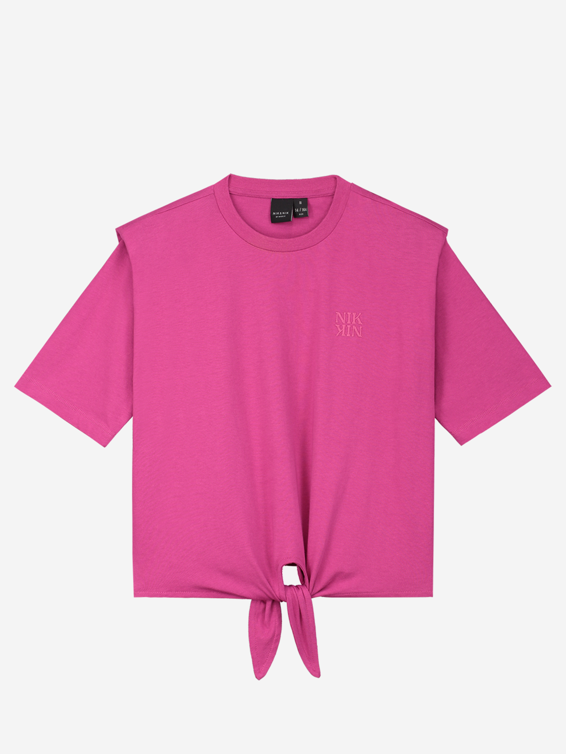  Knotted t-shirt with padded shoulders