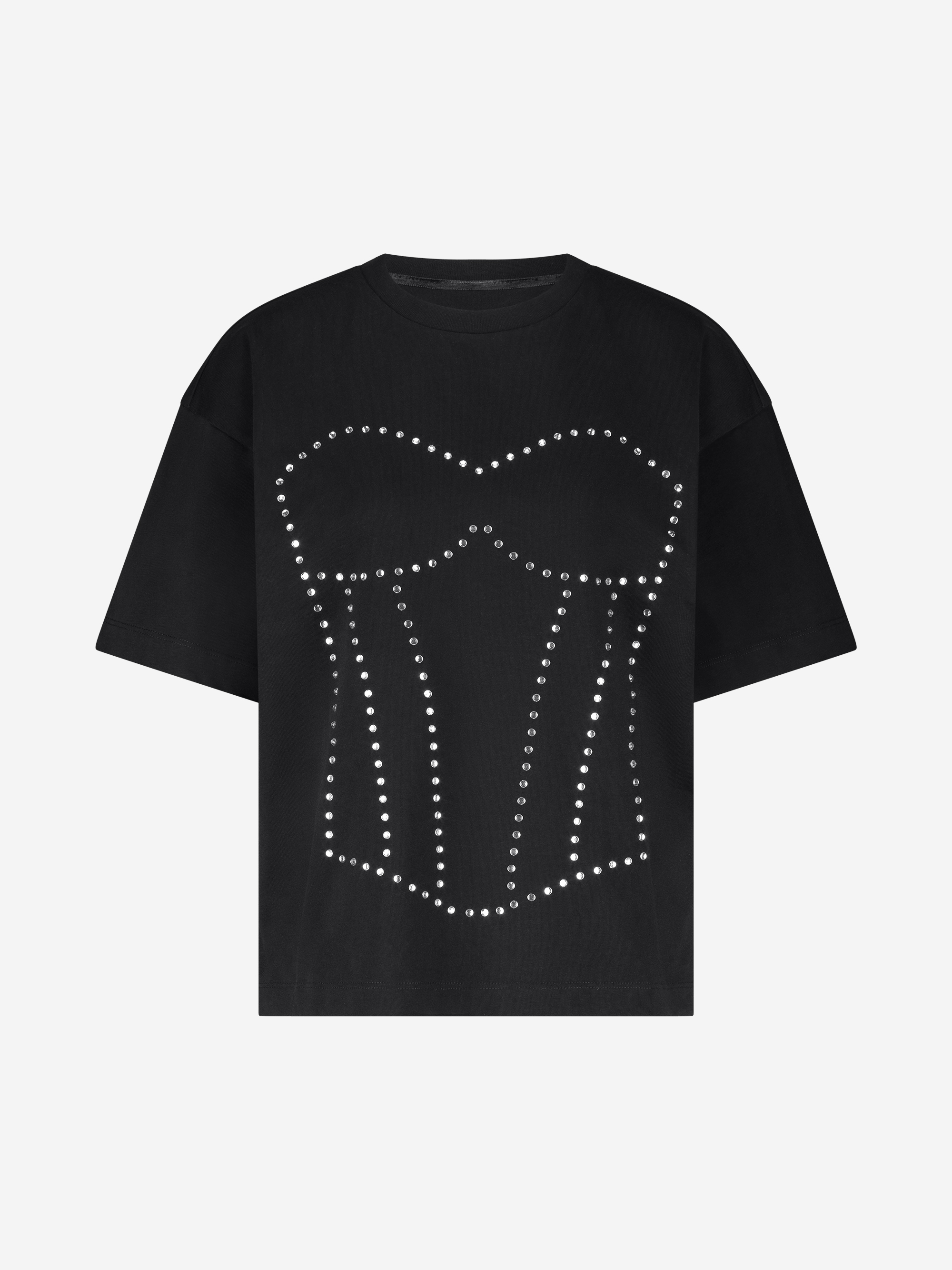 Oversized T-shirt met strass steentjes