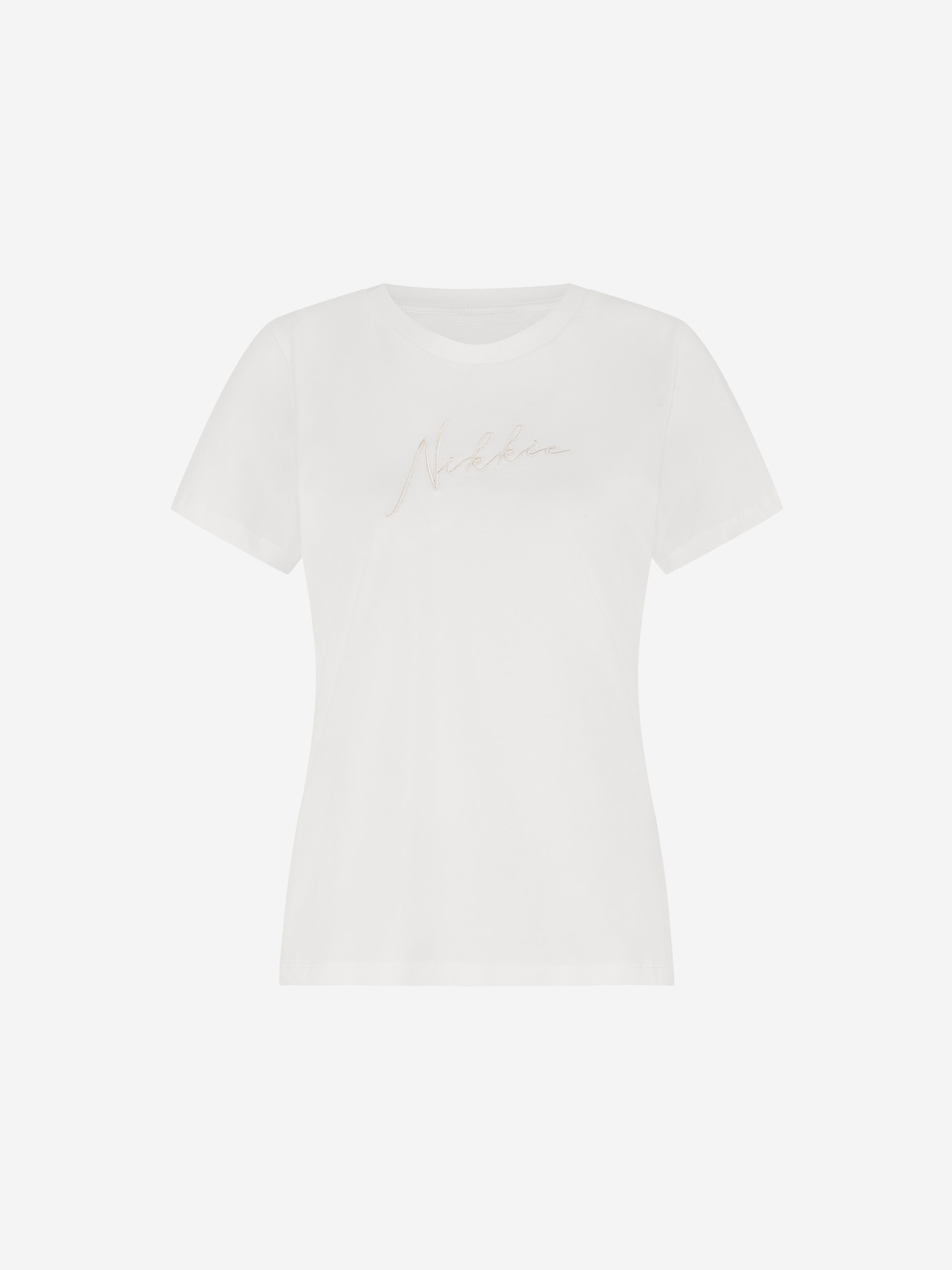 T-shirt met geborduurd logo