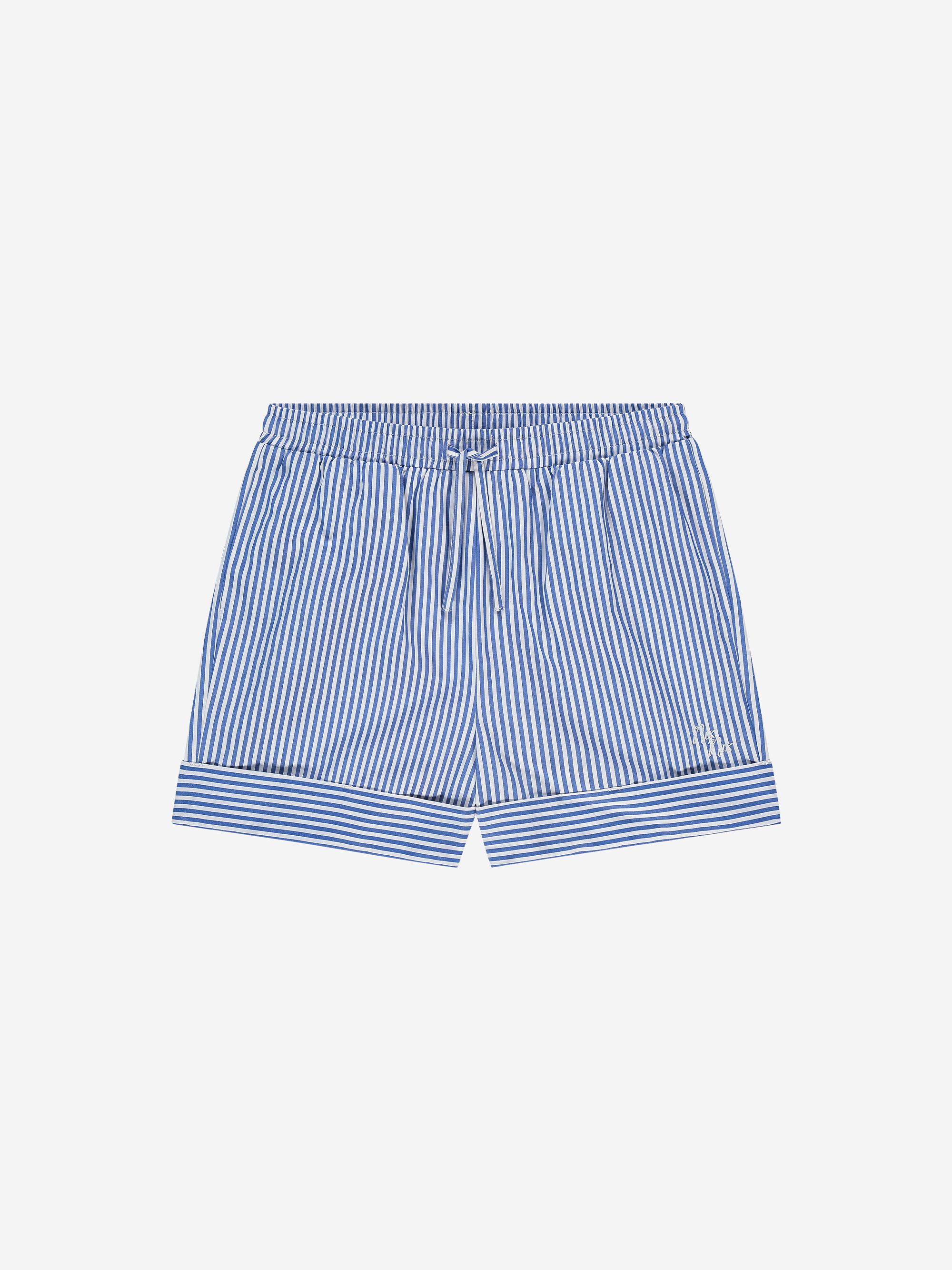 Gestreepte shorts met omgeslagen pijpen