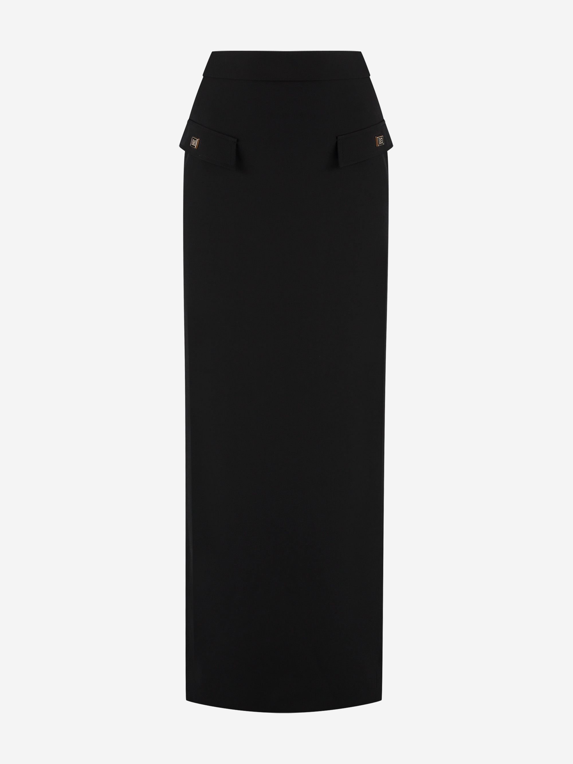 Maxi skirt with slit at the back