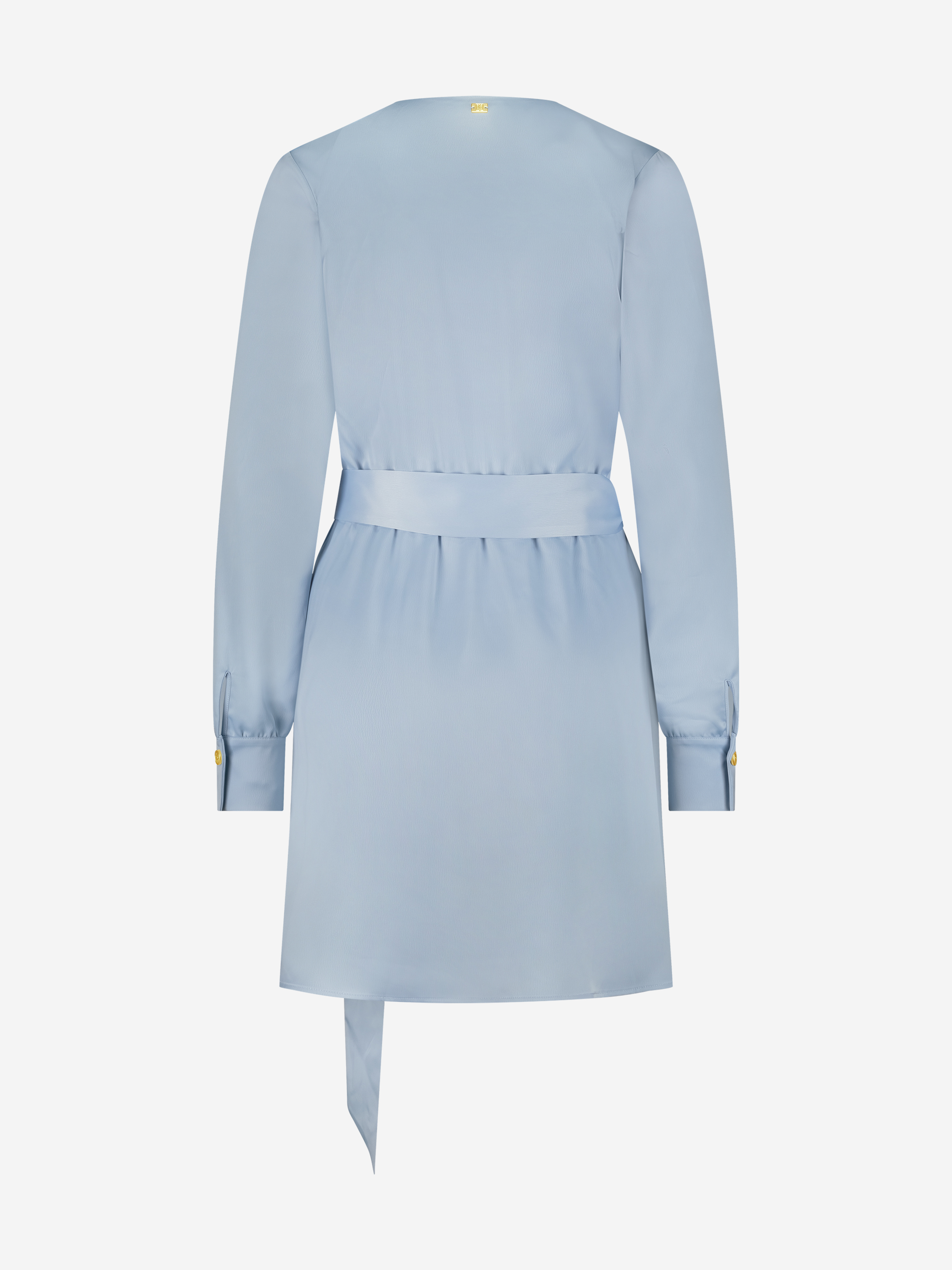 Short satin wrap dress