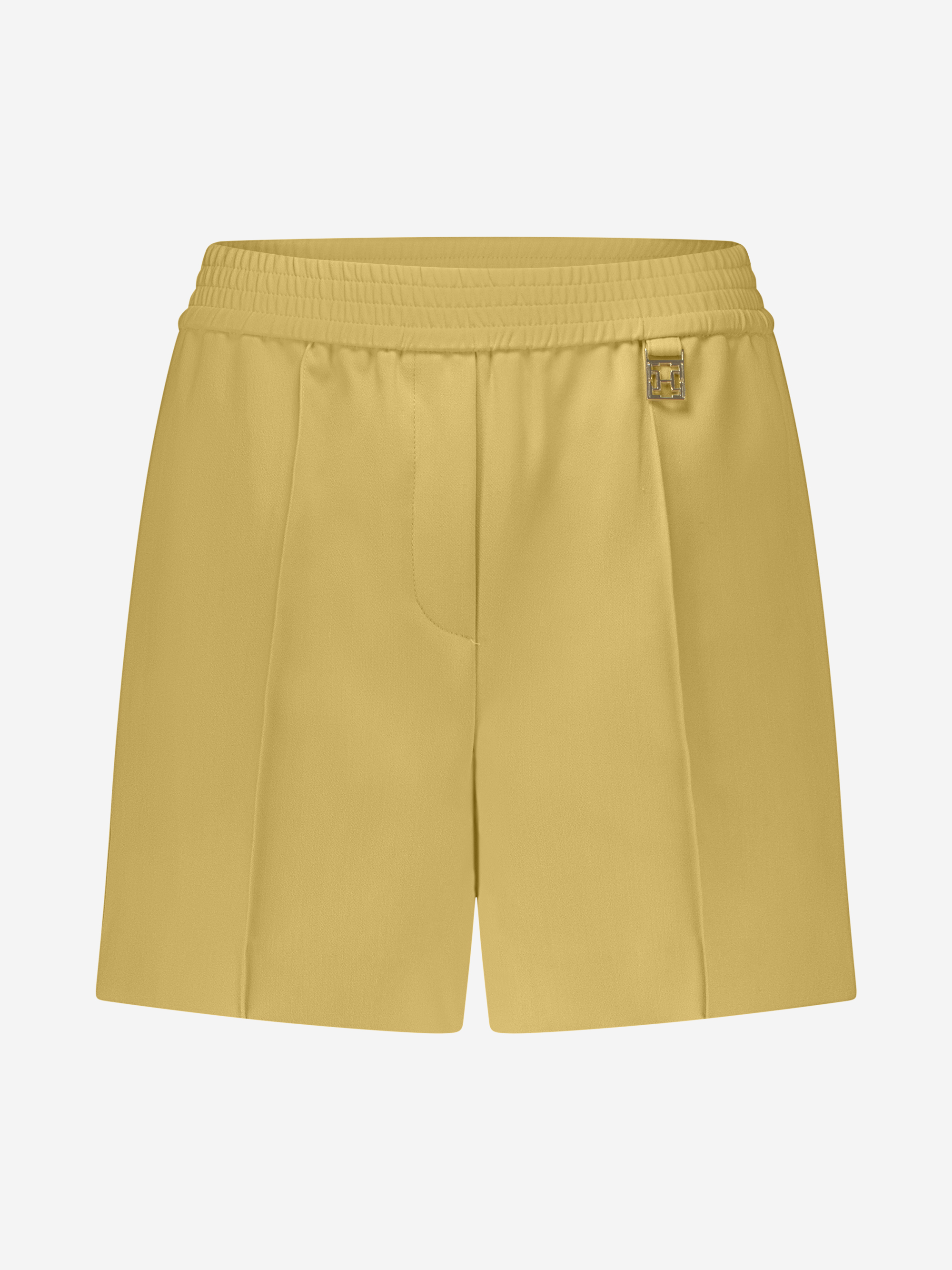 Loose shorts with elastic waistband and logo