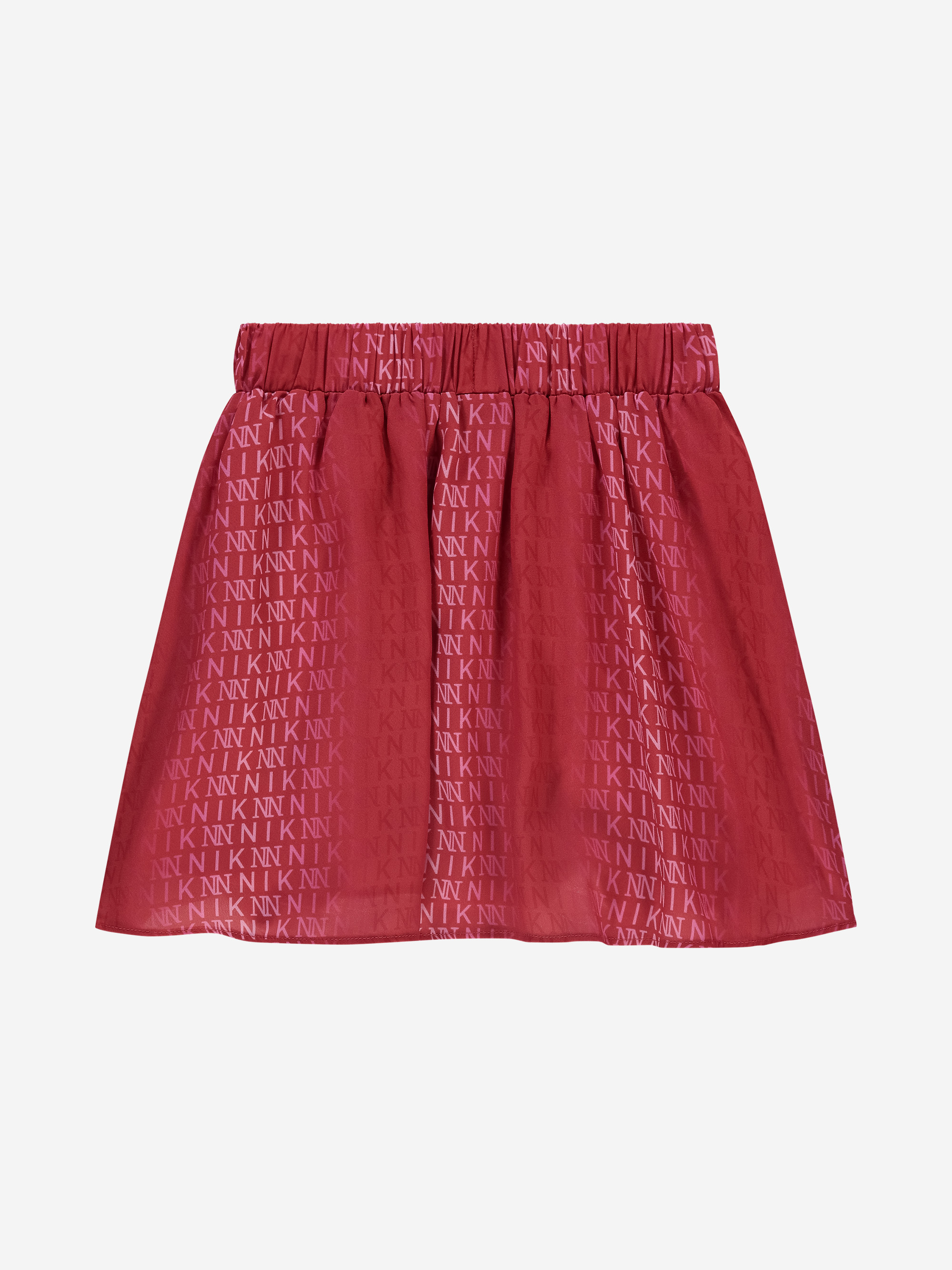 A-line skirt with logo print and elastic waistband