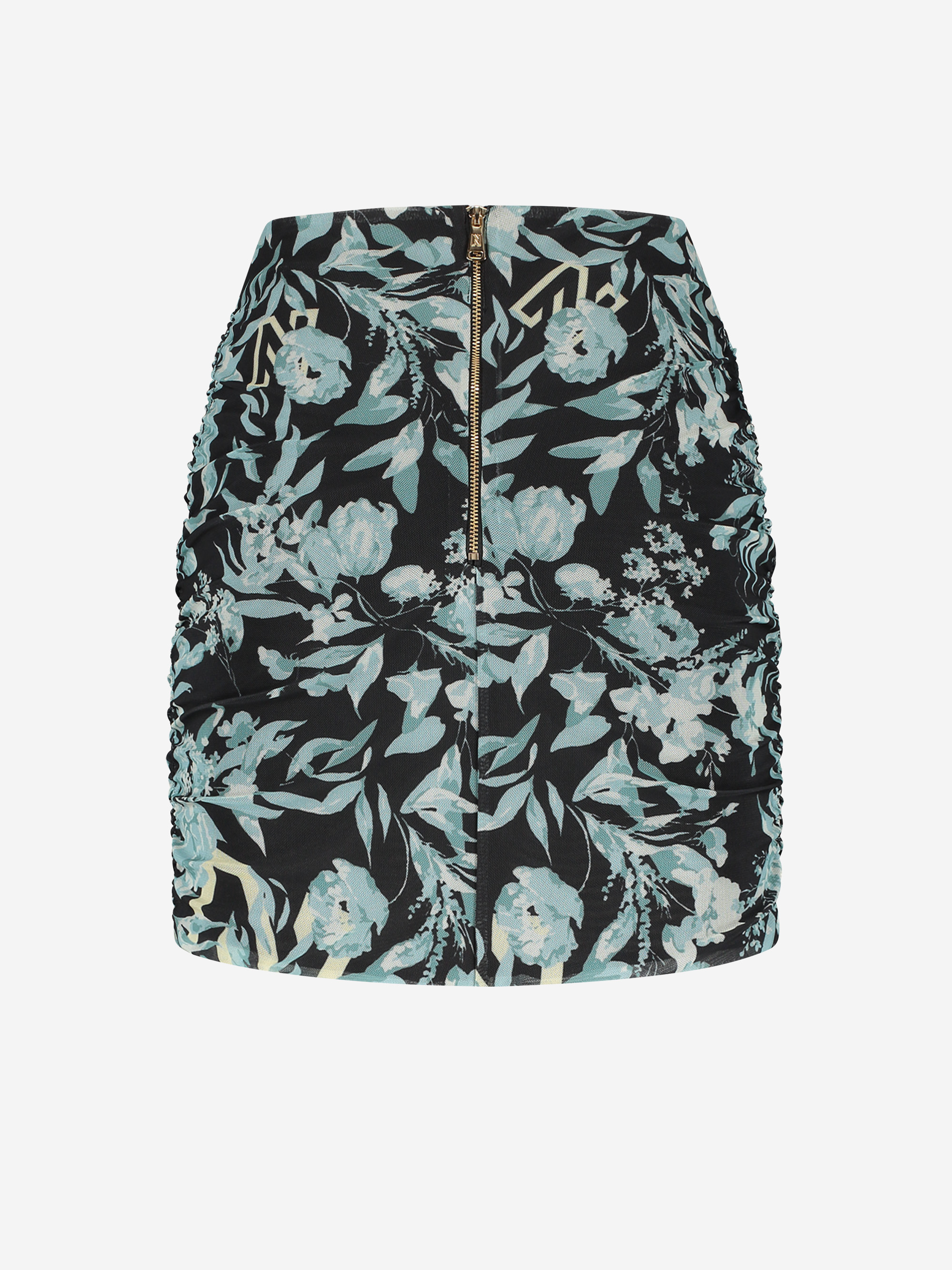 Mesh rok met bloemenprint