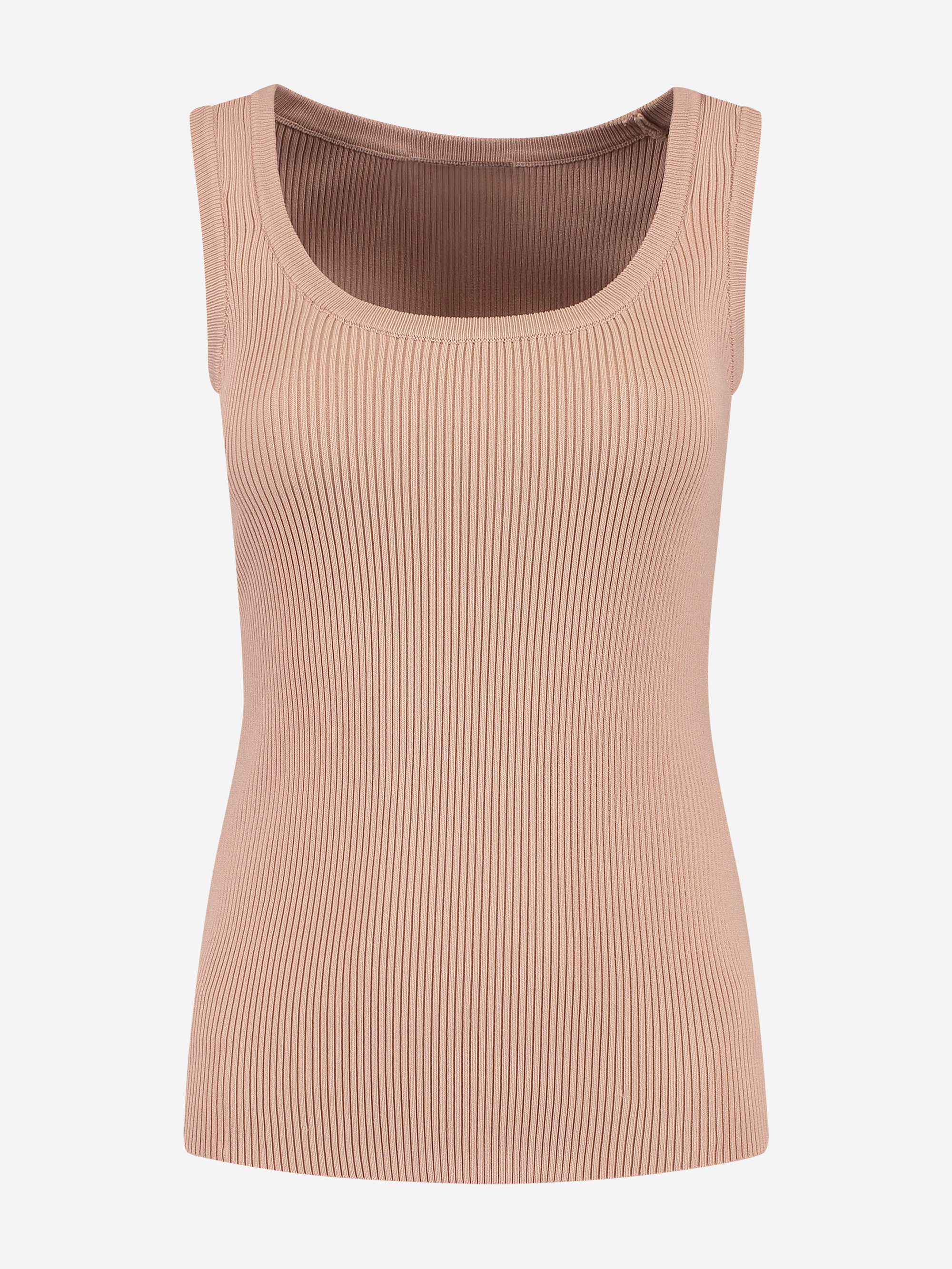 Geribbelde tank top