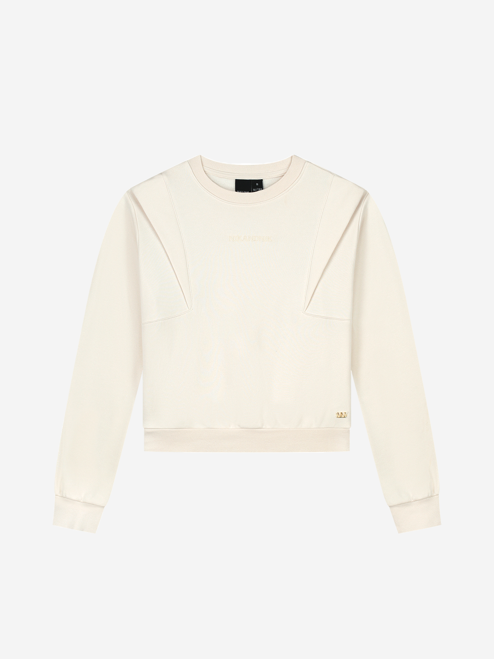 Sweater with padded shoulders