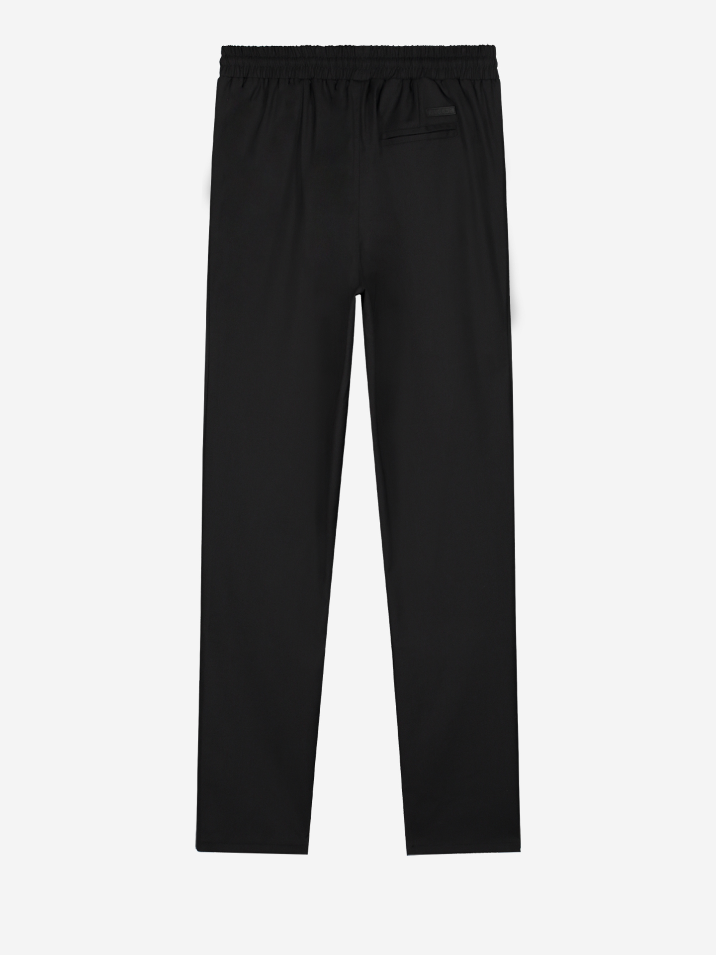 Mid rise trousers with elastic waistband