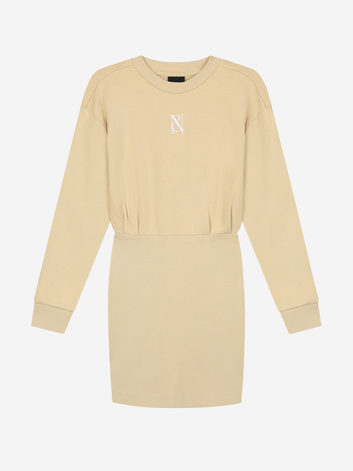 Sweatjurk met geribbelde onderkant