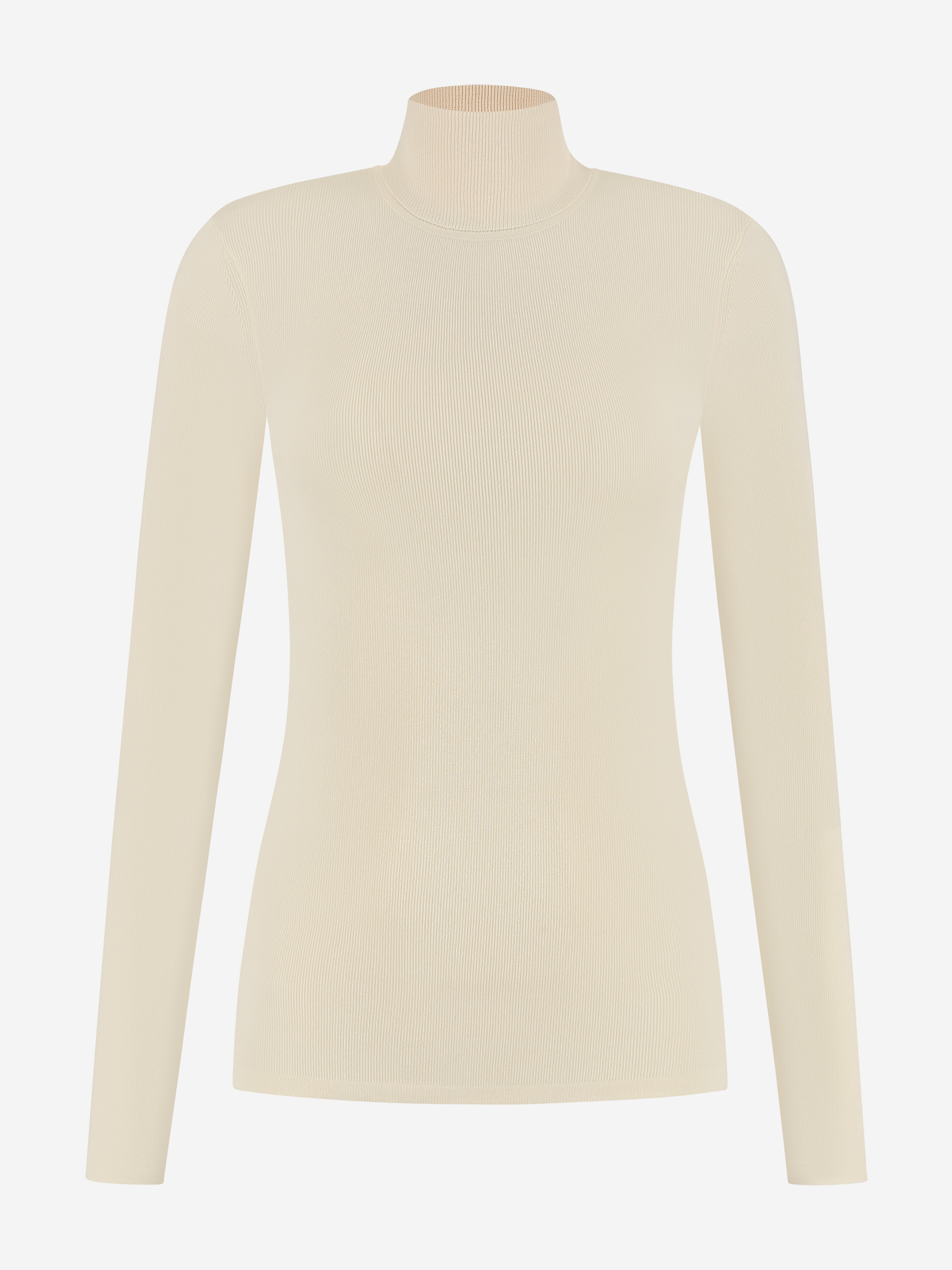 Ribbed top with turtleneck