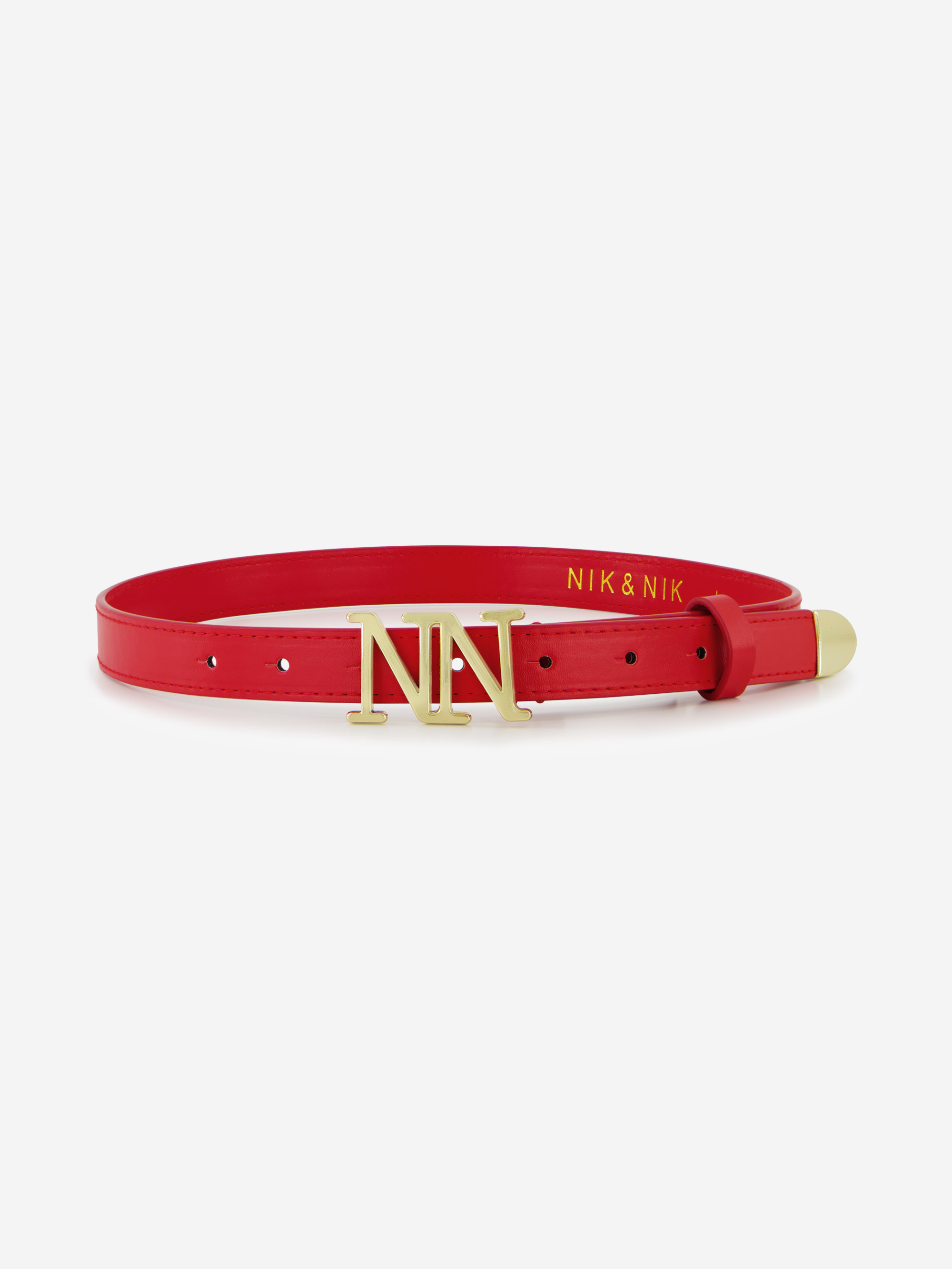 Faux leather belt with N&N buckle