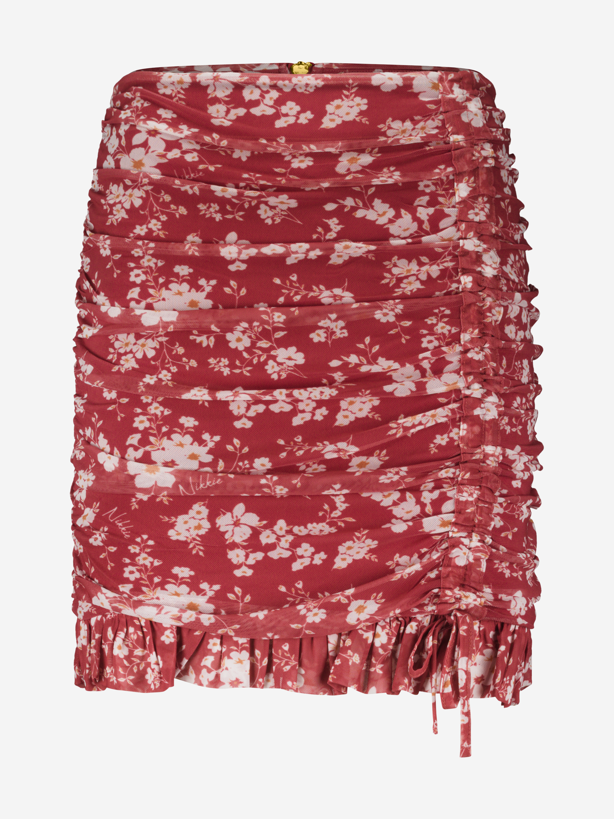 Aansluitende rok met bloemenprint