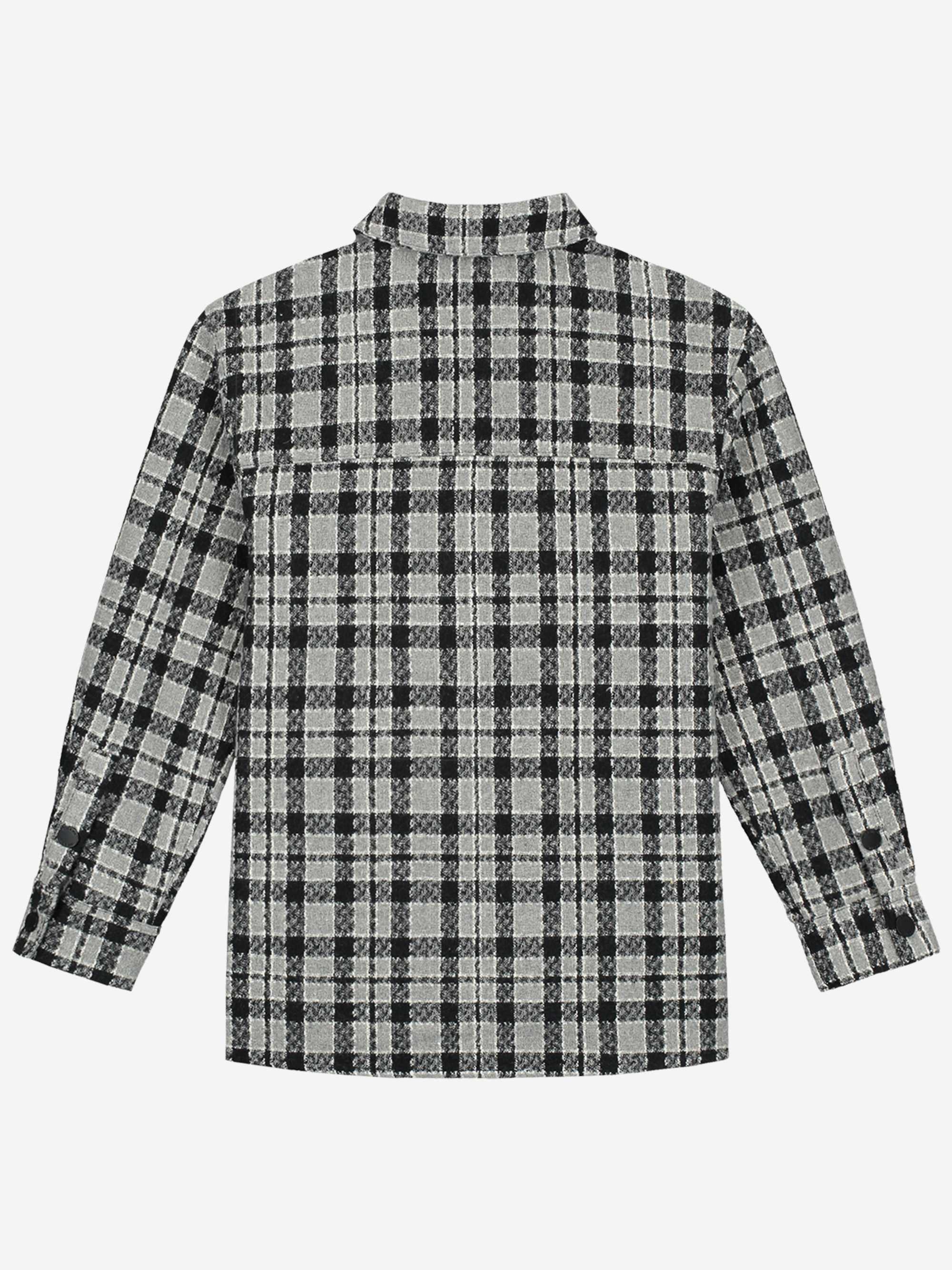 Geruite overshirt met borstzakje
