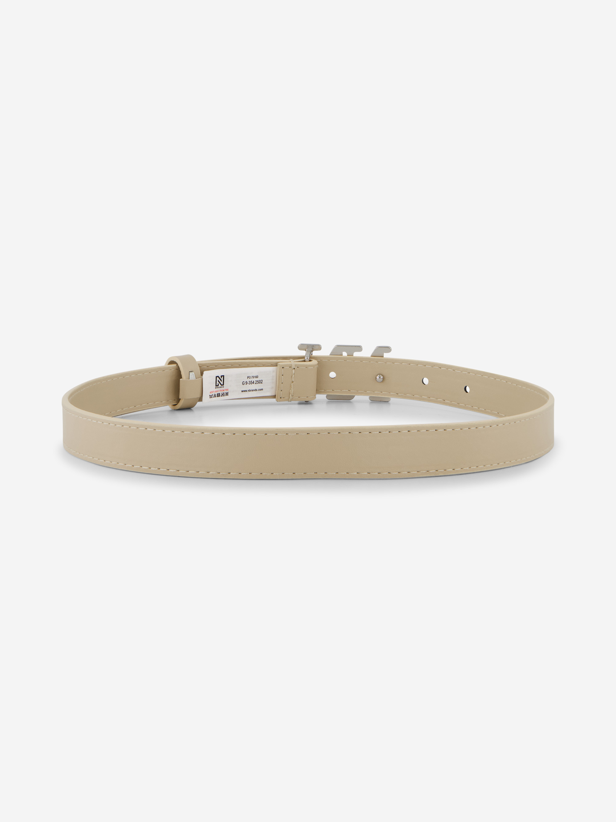 Faux leather belt with N&N buckle